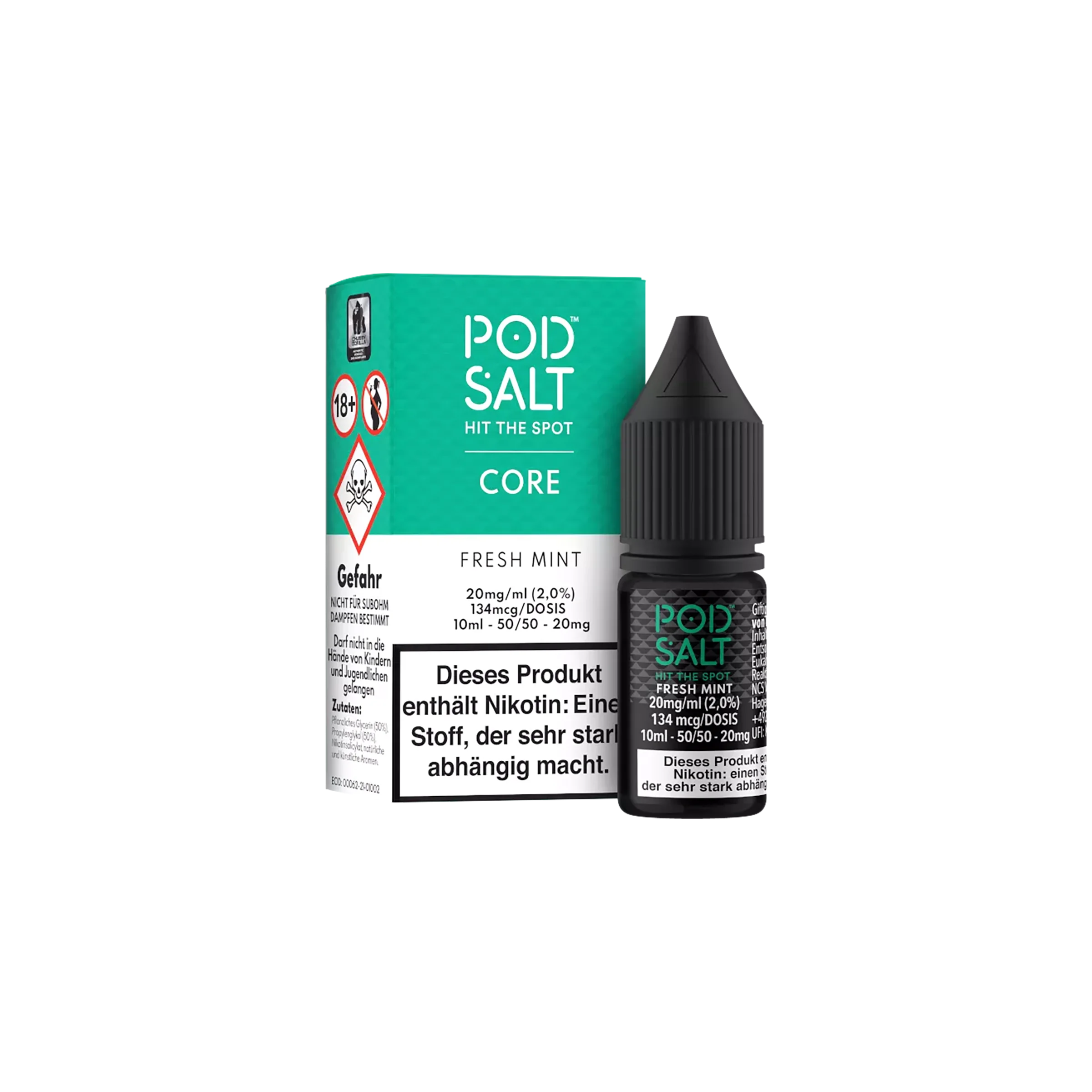Pod Salt Core - E-Liquid - NicSalt - Fresh Mint - 10 ml - 20 mg