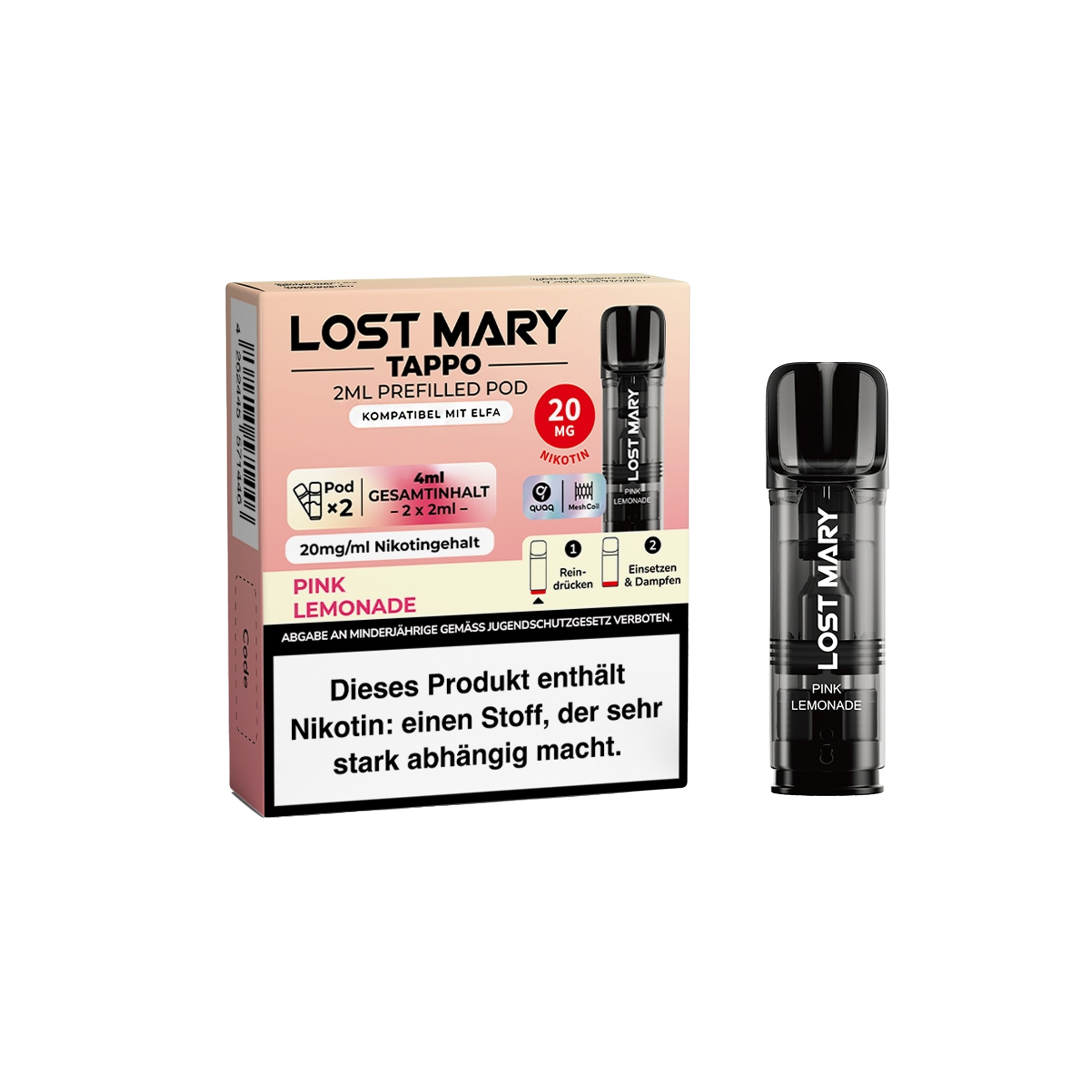 Lost Mary Tappo Pink Lemonade: Umweltfreundliches Pod-System mit Prefilled Pods 2