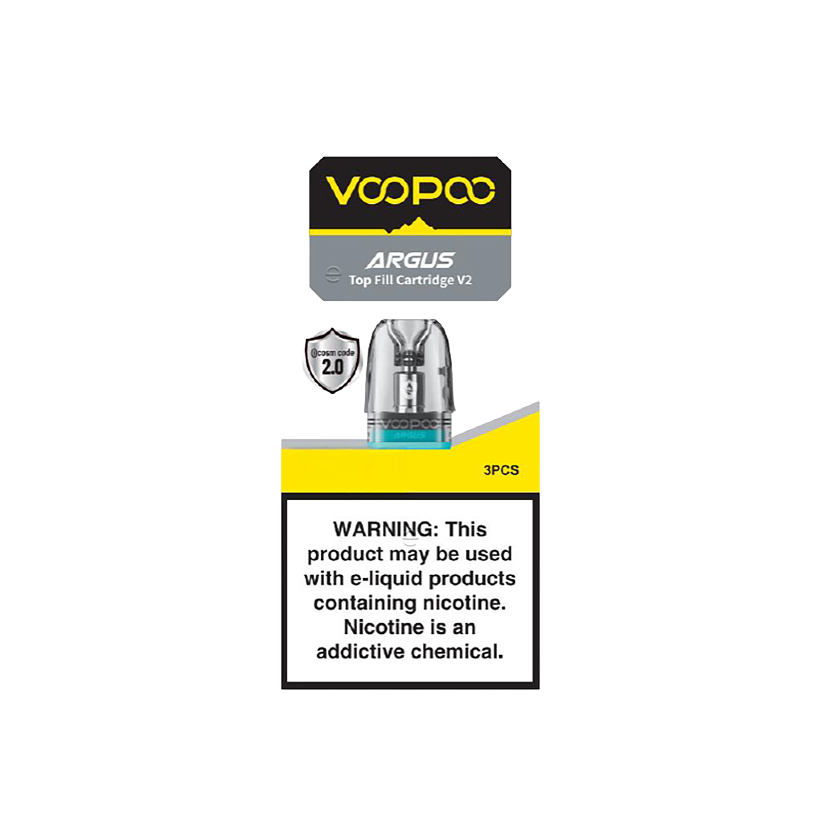 Voopoo - Argus Pod V2 - Tank Verdampfer - 3 ml - 3 Stk. Voopoo Argus Pod V2 3 ml Tank Verdampfer – 0.4 Ohm 2