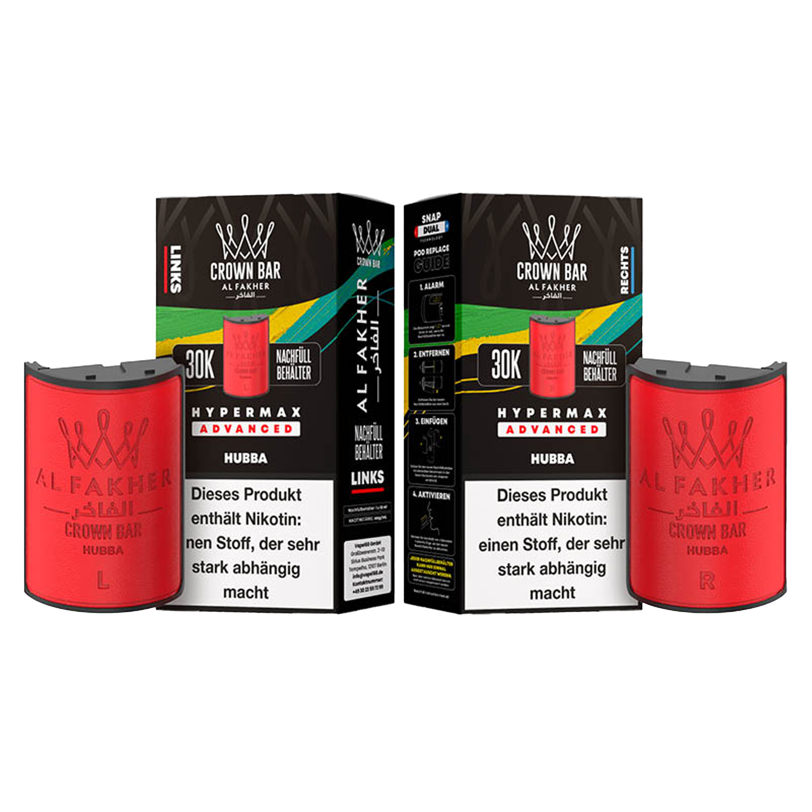 Al Fakher - 30K - Crown Bar - Hypermax Advanced - Hubba1