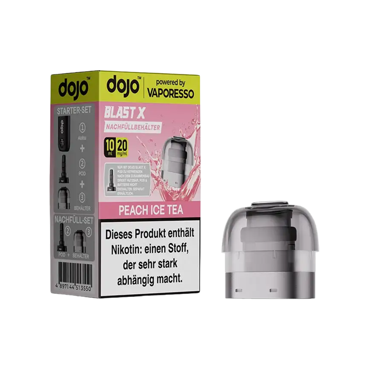 Vaporesso - Dojo Blast X - Pod 10ml - Peach Ice Tea - 20mg1-1-111