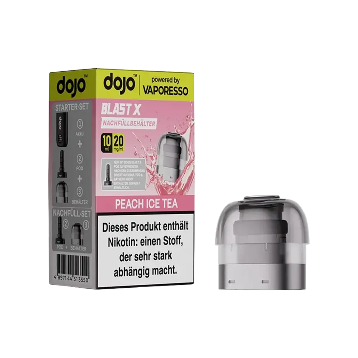 Vaporesso - Dojo Blast X - Pod 10ml - Peach Ice Tea - 20mg1-1-111