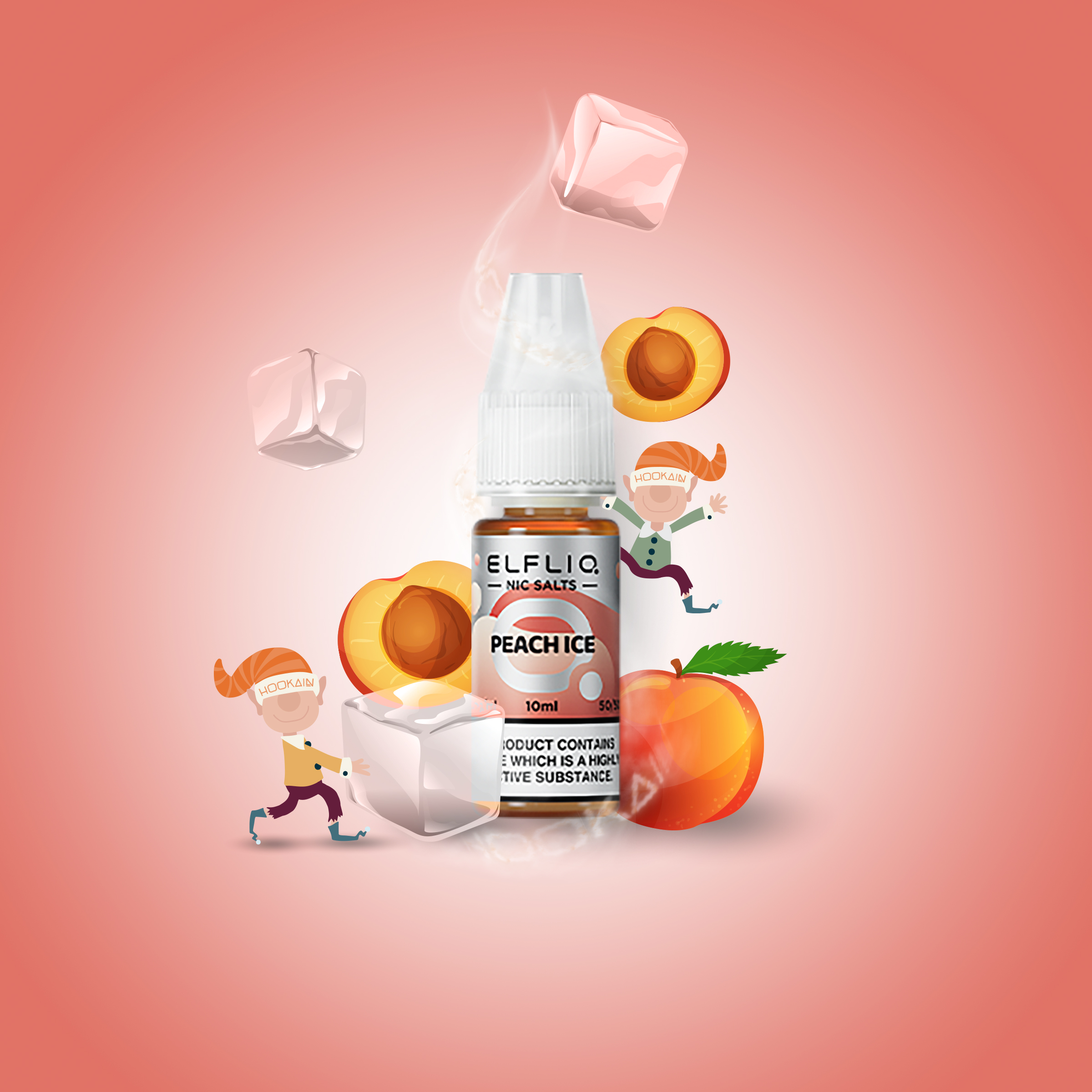 ElfliQ - Peach Ice - 10 mg | E-Zigaretten Liquid von Elf Bar kaufen1