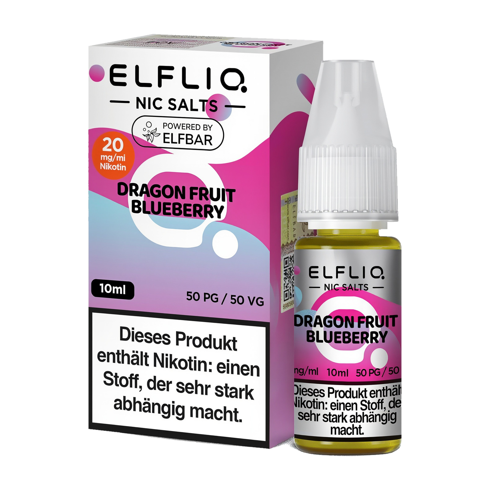 Elf Bar - ElfliQ - E-Liquid - Nicotine Salt - Dragonfruit Blueberry - 20 mg