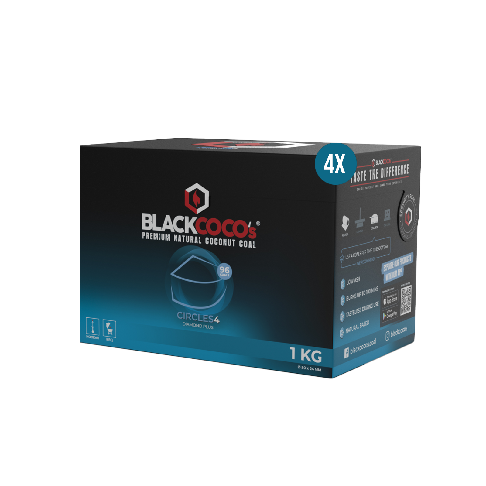Blackcoco's Naturkohle Circles 4 4 kg | Premium Shisha-Kohle kaufen - 2
