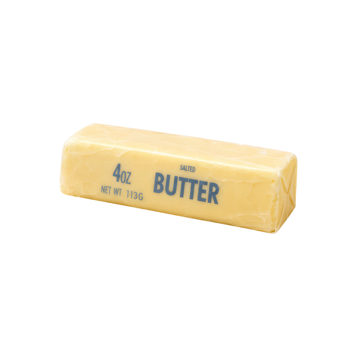 Gelbe Squishy Knack-Butter mit Wachsschicht und Aufdruck 4 oz Butter