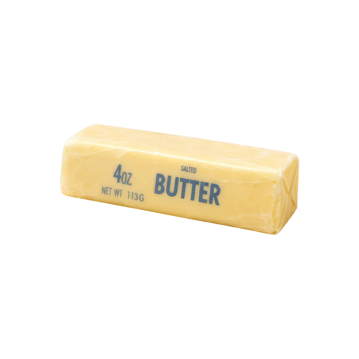 Gelbe Squishy Knack-Butter mit Wachsschicht und Aufdruck 4 oz Butter