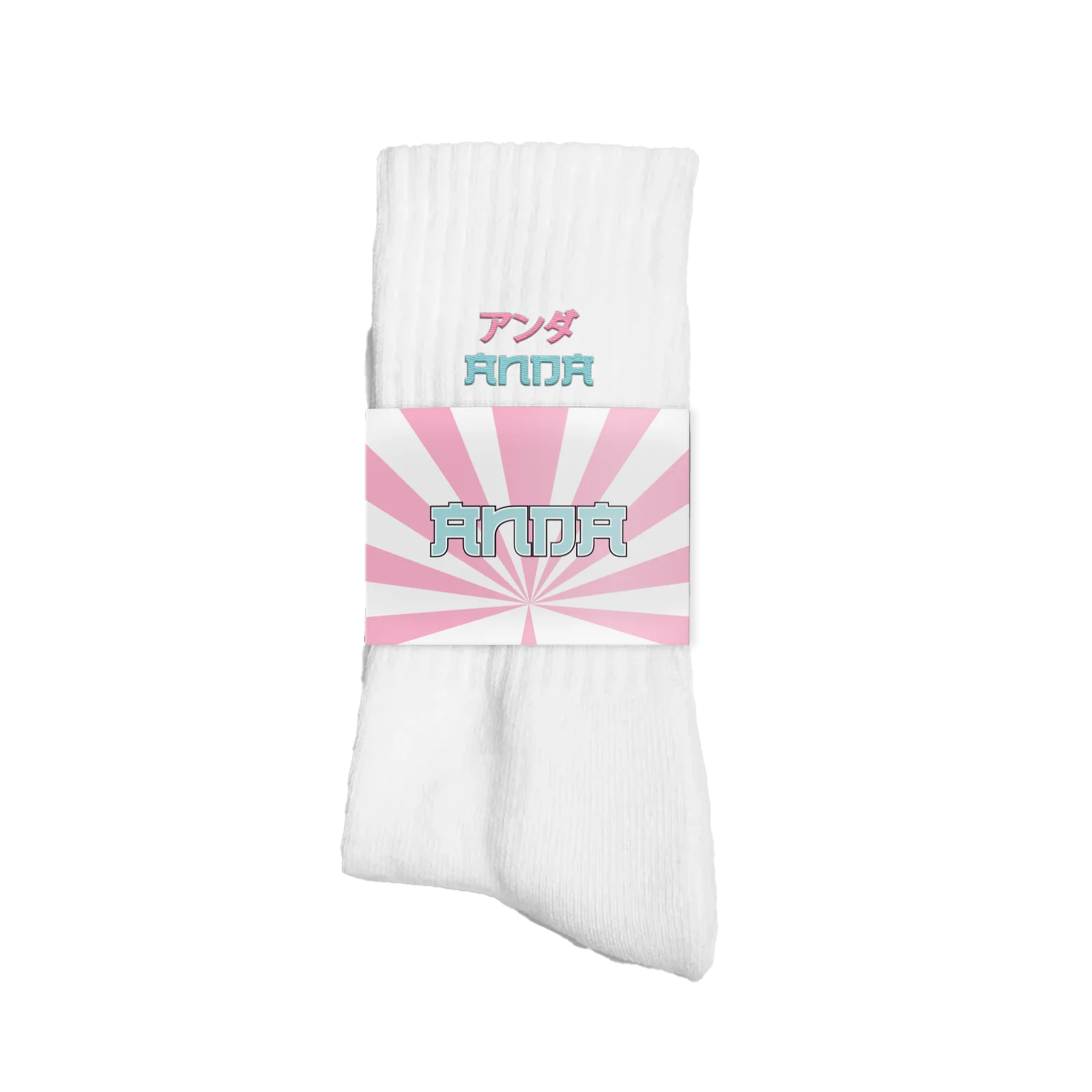 White Socks - Anda - Japan Pink  | Sportsocken 2