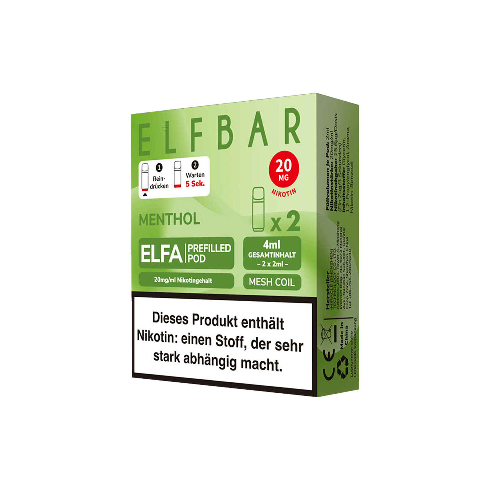Elf Bar - ELFA - Prefilled Pod - Menthol 2