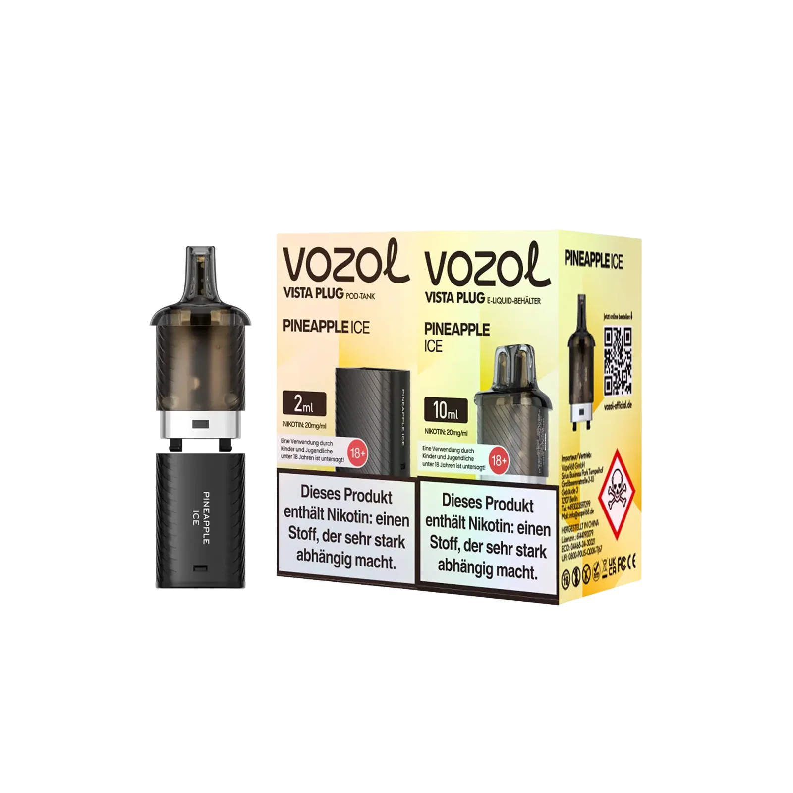 Vozol Vista Plug Pineapple Ice 10+2ml Bundle – 15.000 Züge