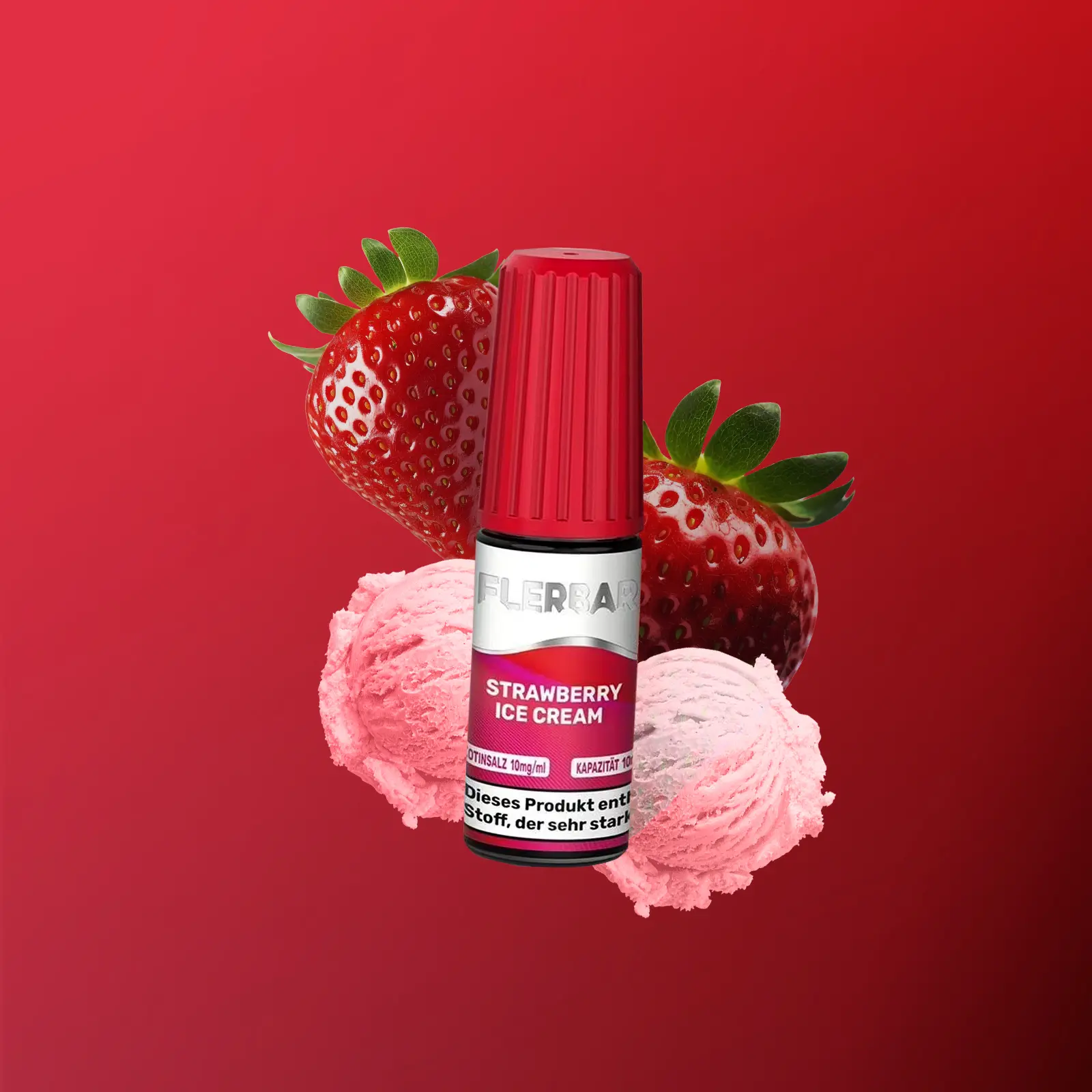 Flerbar - E-Liquid - Nikotinsalz - Strawberry Ice Cream - 10ml - 10 mg