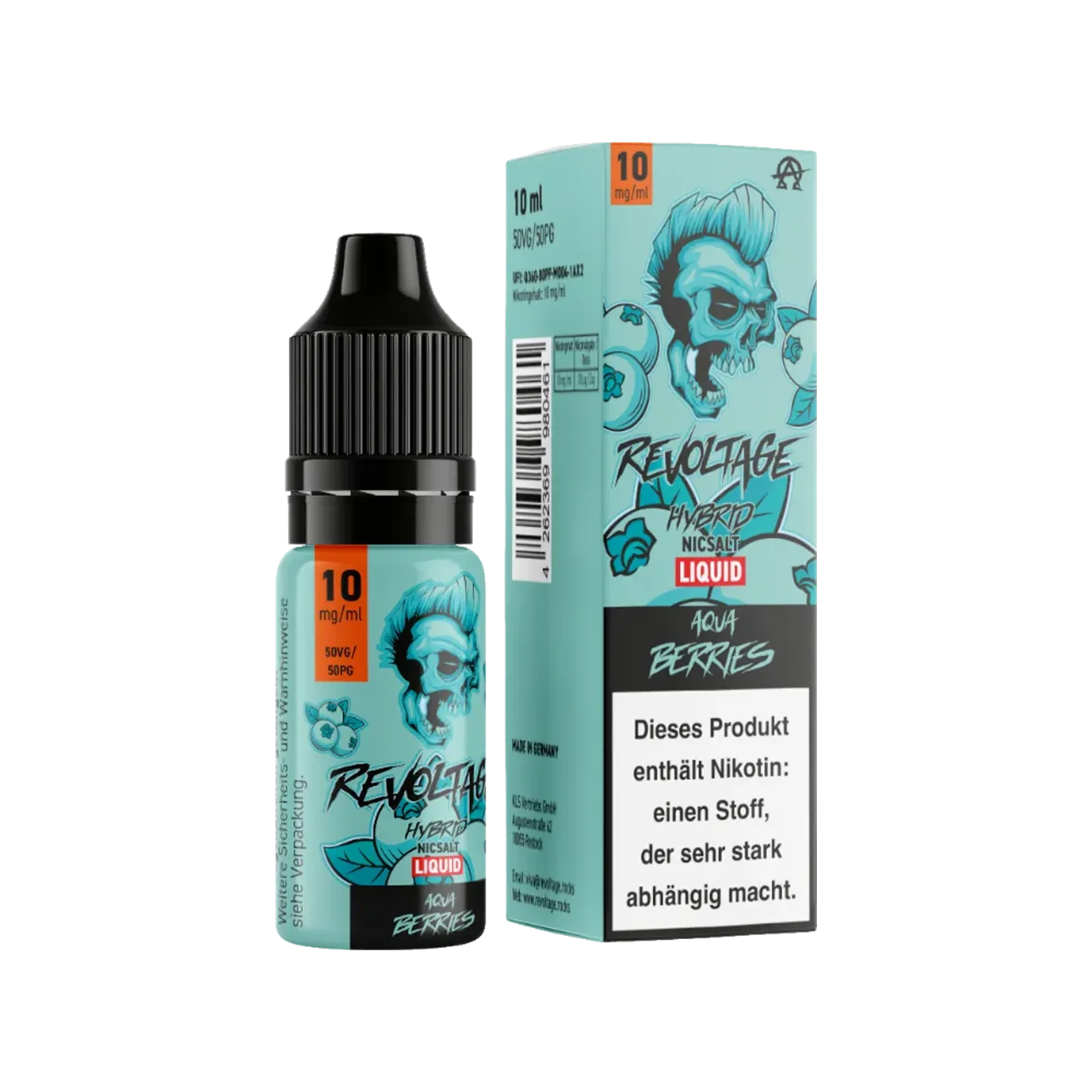 Revoltage - E-Liquid - Nikotinsalz - Aqua Berries - 10 ml - 10 mg 2