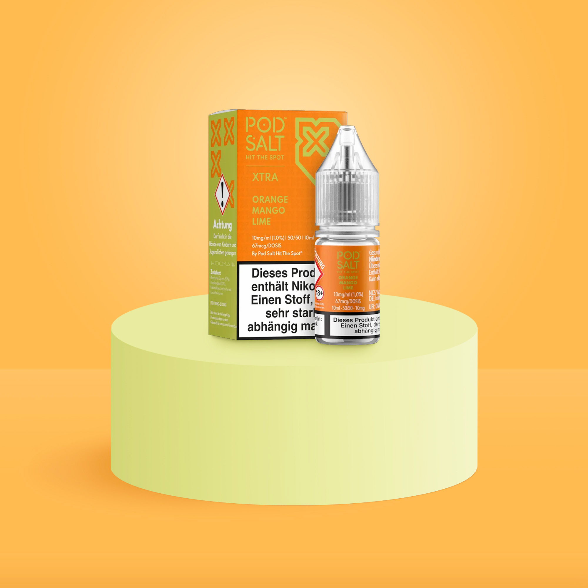 Pod Salt Xtra Nikotinsalz E-Liquid Orange Mango Lime 10 ml mit 10 mg günstig bestellen 1