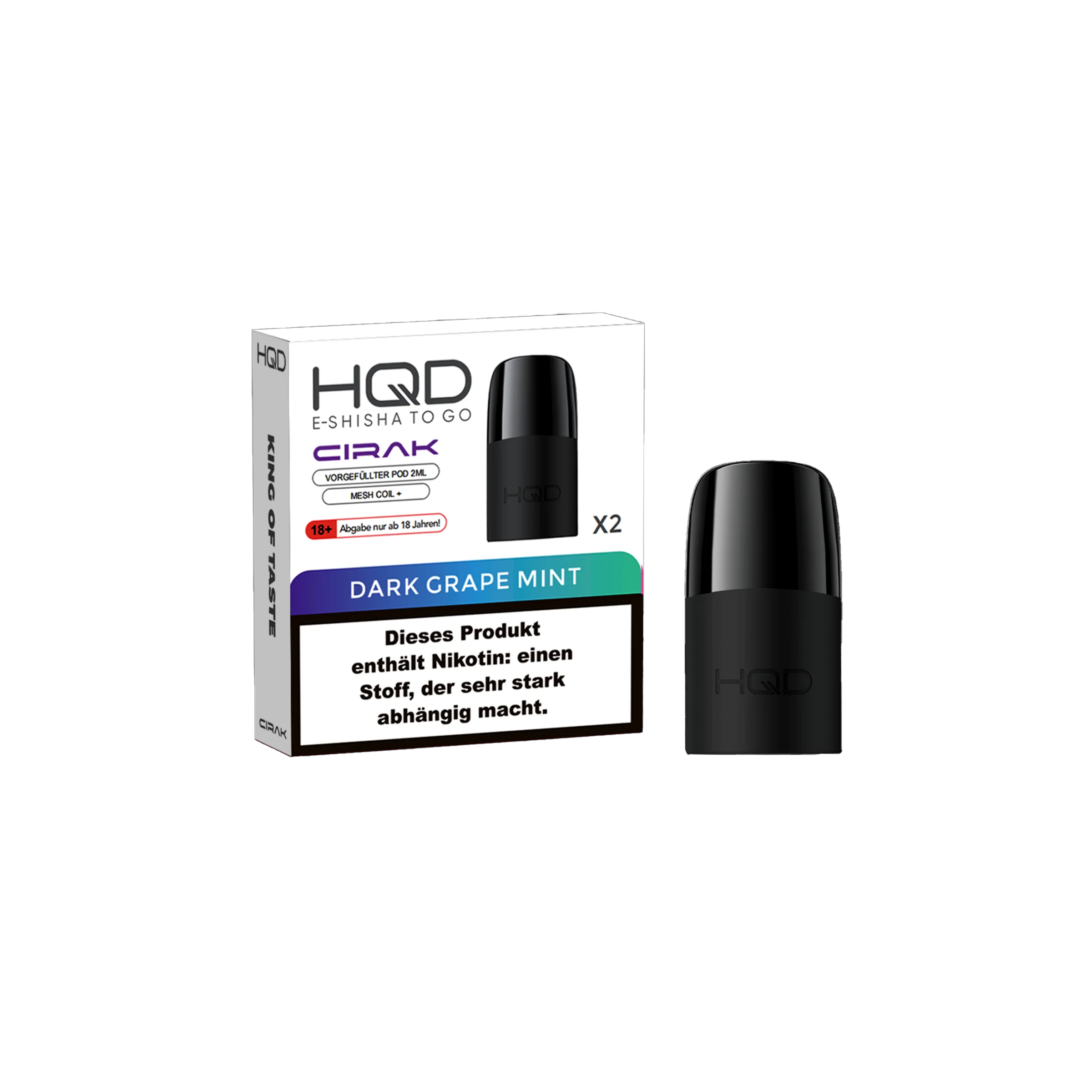 HQD - Cirak - Prefilled Pod - Dark Grape Mint | E-Liquid Vape Sorten g&uuml;nstig kaufen2