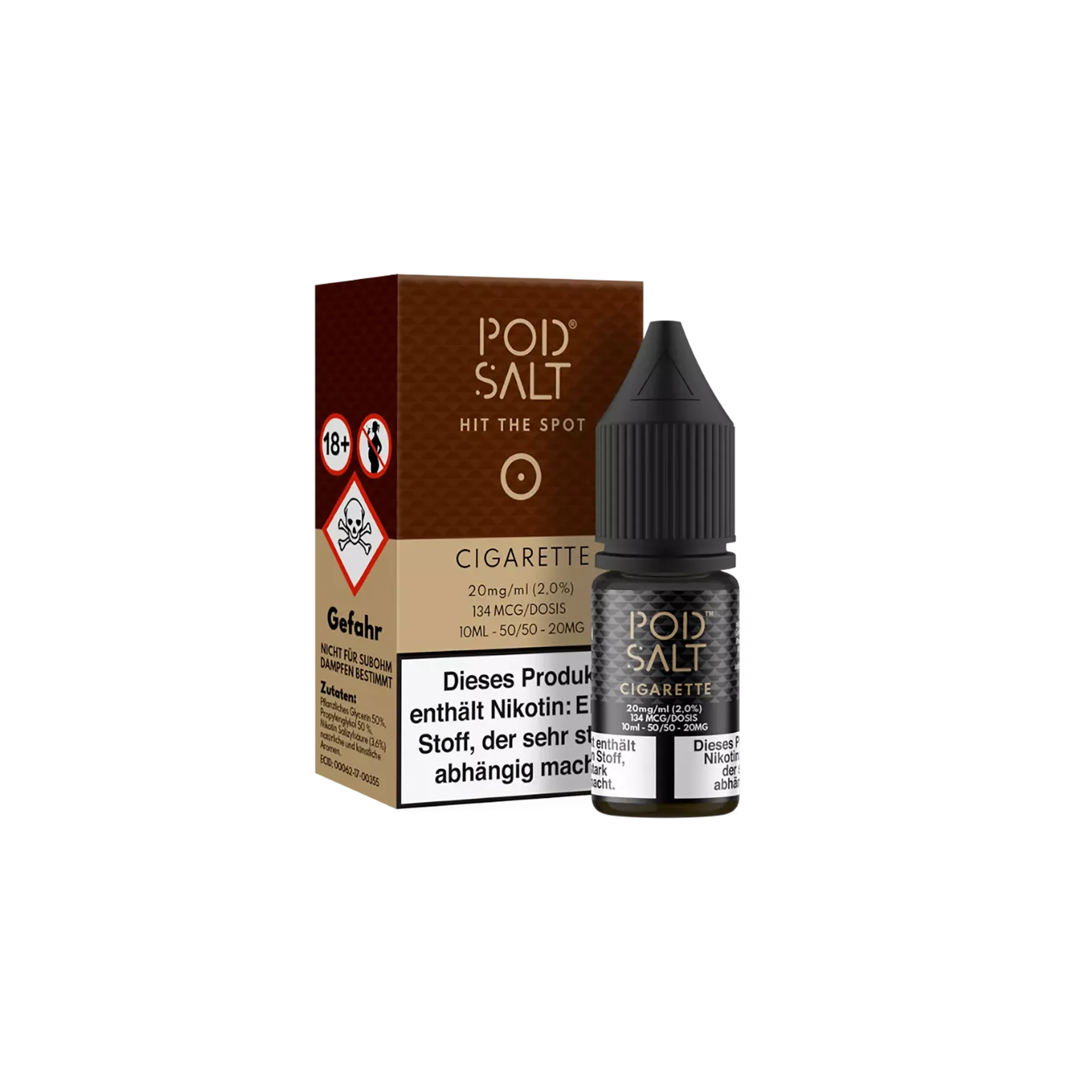 Pod Salt Liquid Cigarette 10ml 20mg  Nikotinsalz
