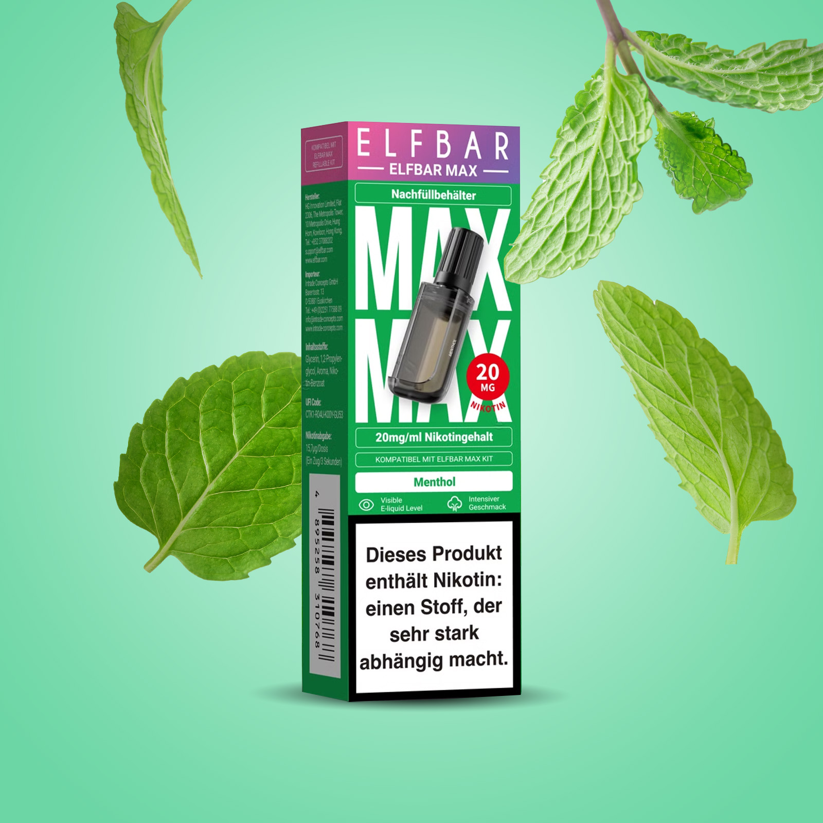 Elf Bar - Max - Pod - Menthol - 20 mg 1