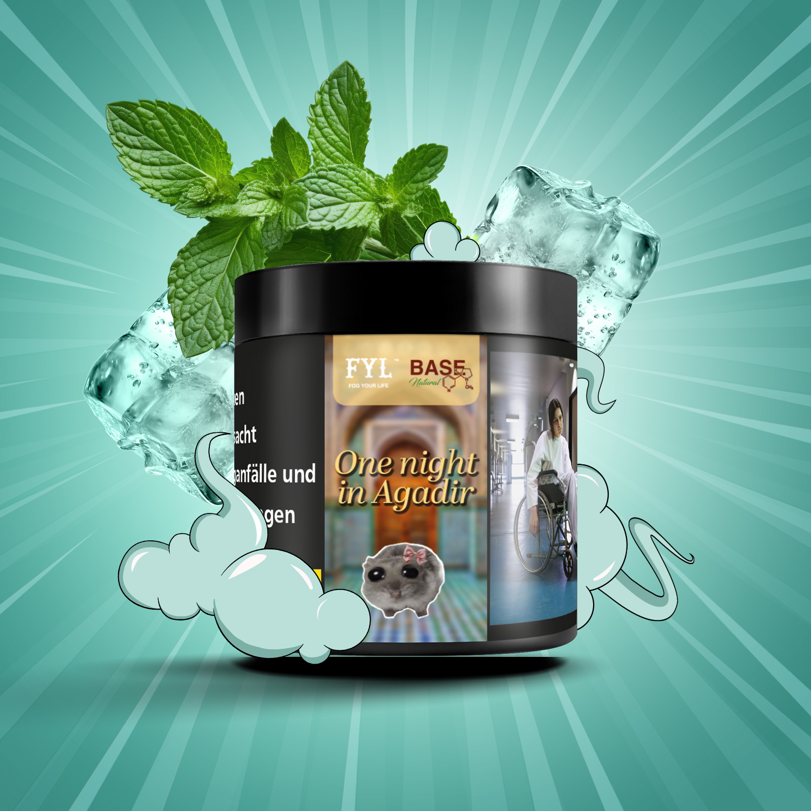 FYL One Night in Agadir 50g &ndash; Marokkanische Nana Minze & Menthol Shishatabak  1