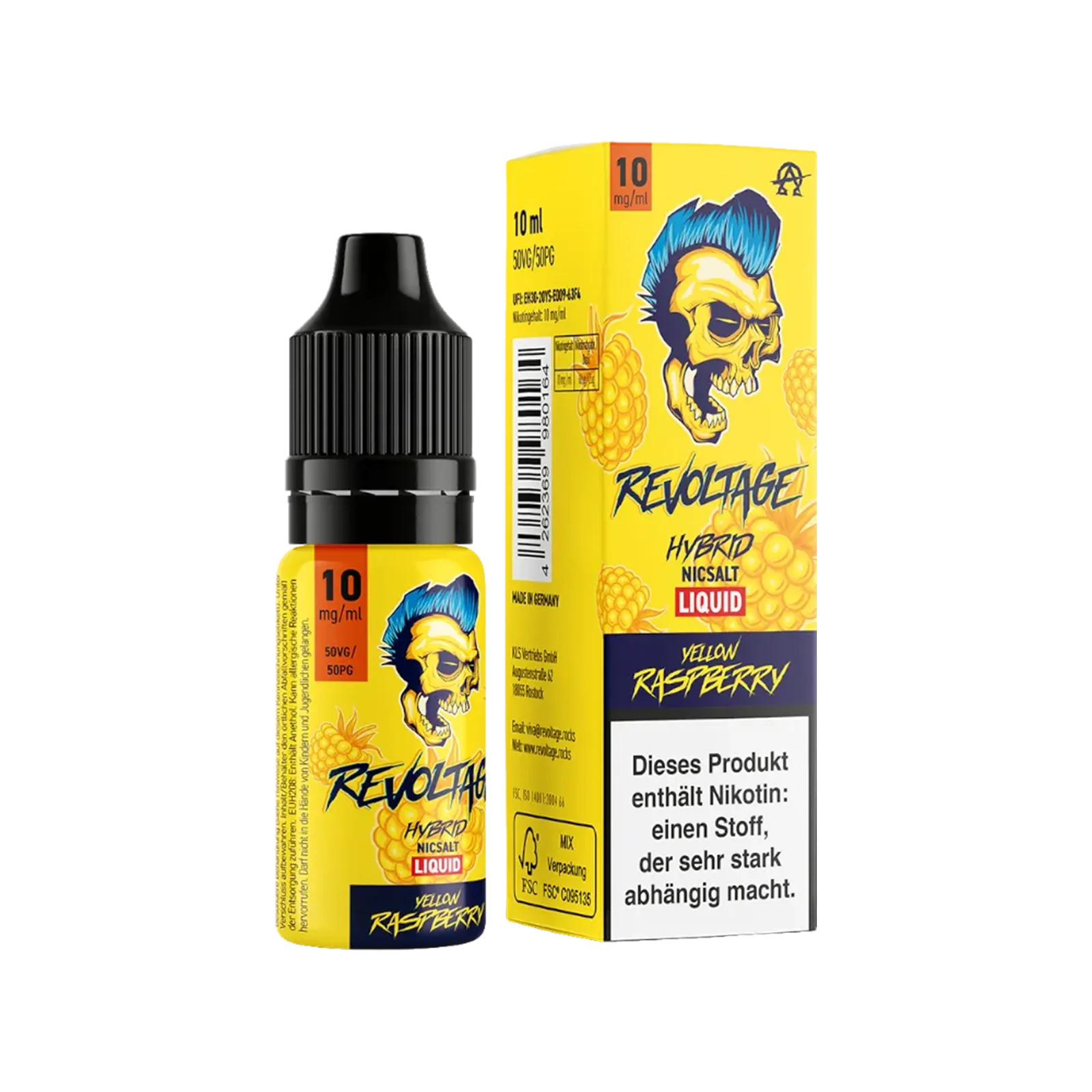 Revoltage - E-Liquid - Nikotinsalz - Yellow Raspberry - 10 ml - 10 mg 2