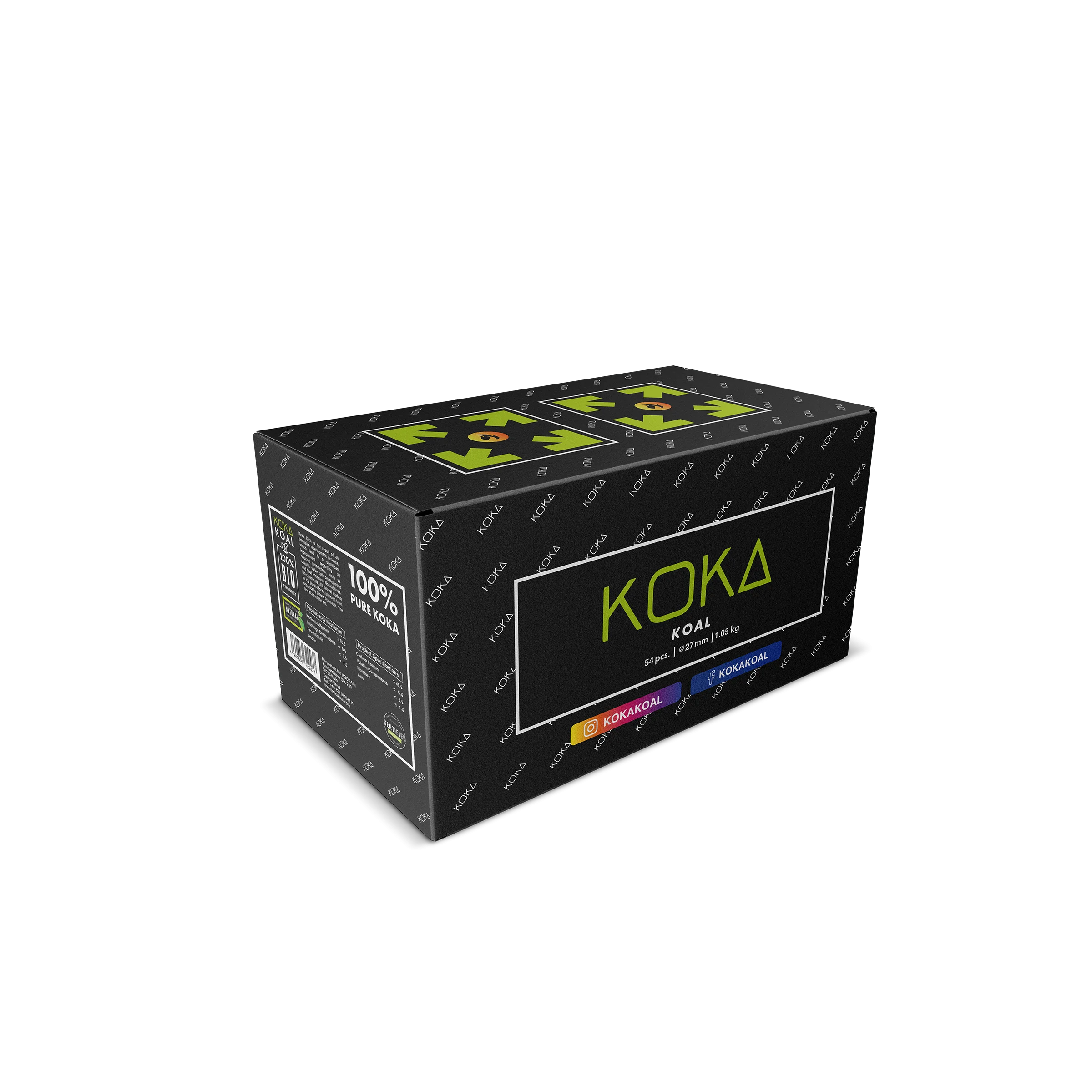 Koka Koal - 100% Pure Koka Koka Koal - 100% Pure Koka - 1 kg - 27 mm | Shisha Kohle | Online bestellen 3