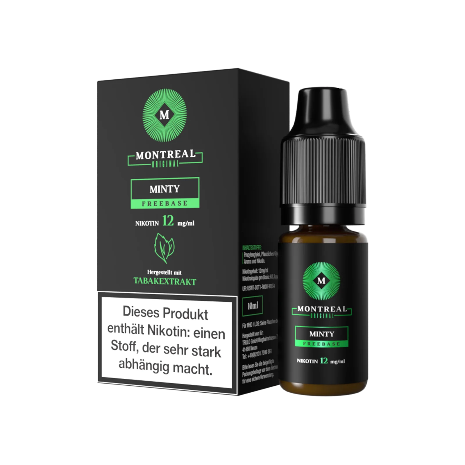 Montreal - Nicotine Salt Liquid - Minty - 10 ml - 12 mg