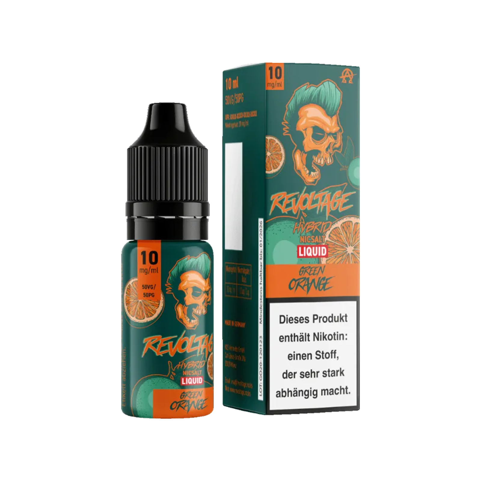 Revoltage - E-Liquid - Nikotinsalz - Green Orange - 10 ml - 10 mg 2