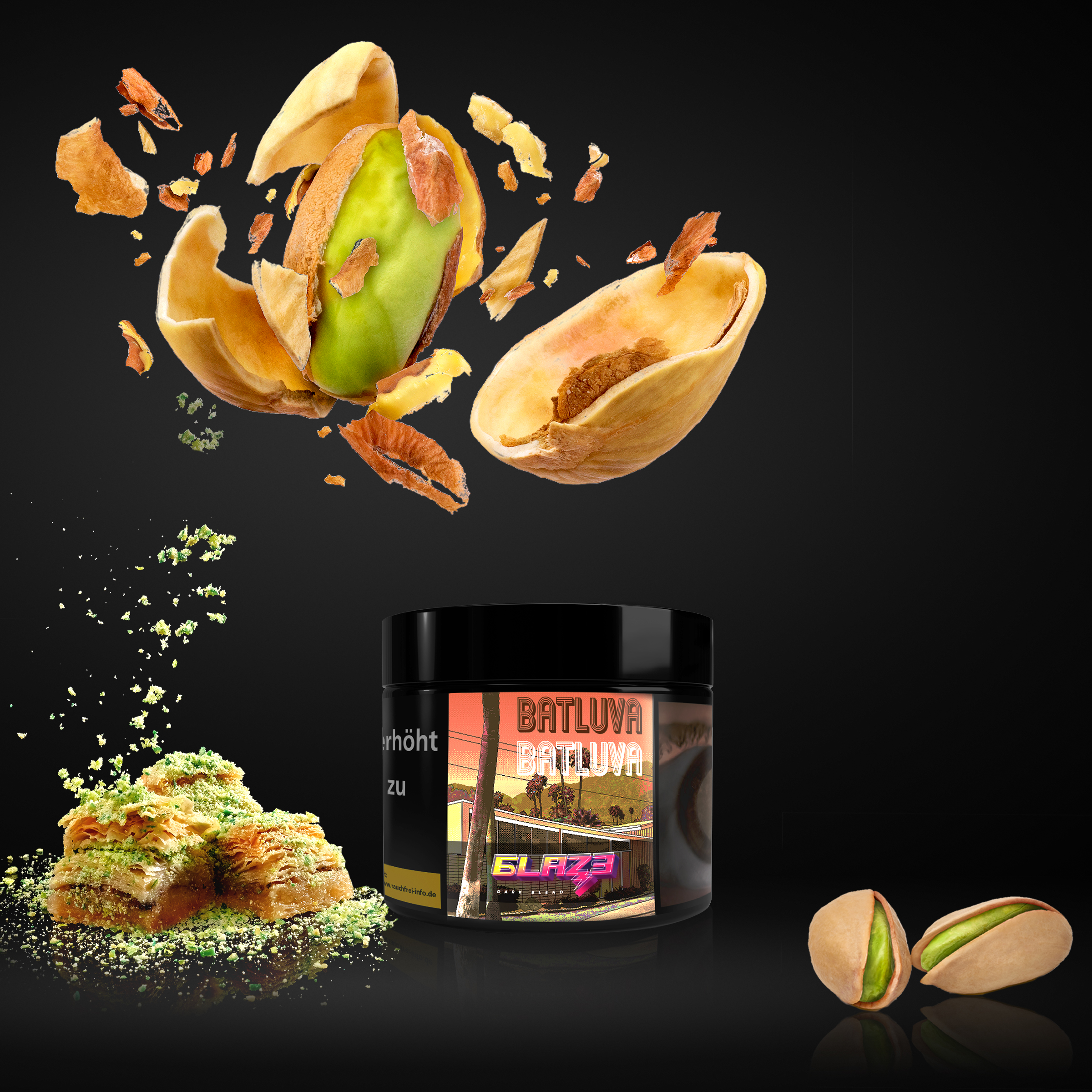 BLAZE - Dark Leaf - Black Hookah Tobacco - Batluva