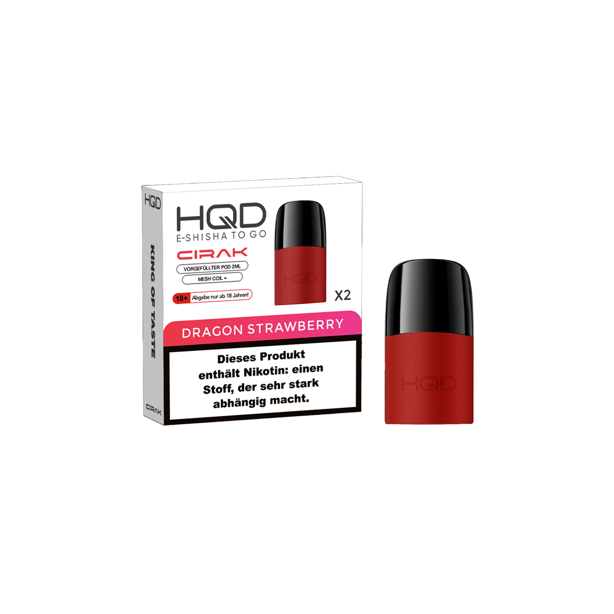 HQD - Cirak - Prefilled Pod - Dragon Strawberry | E-Liquid Vape Sorten g&uuml;nstig kaufen2