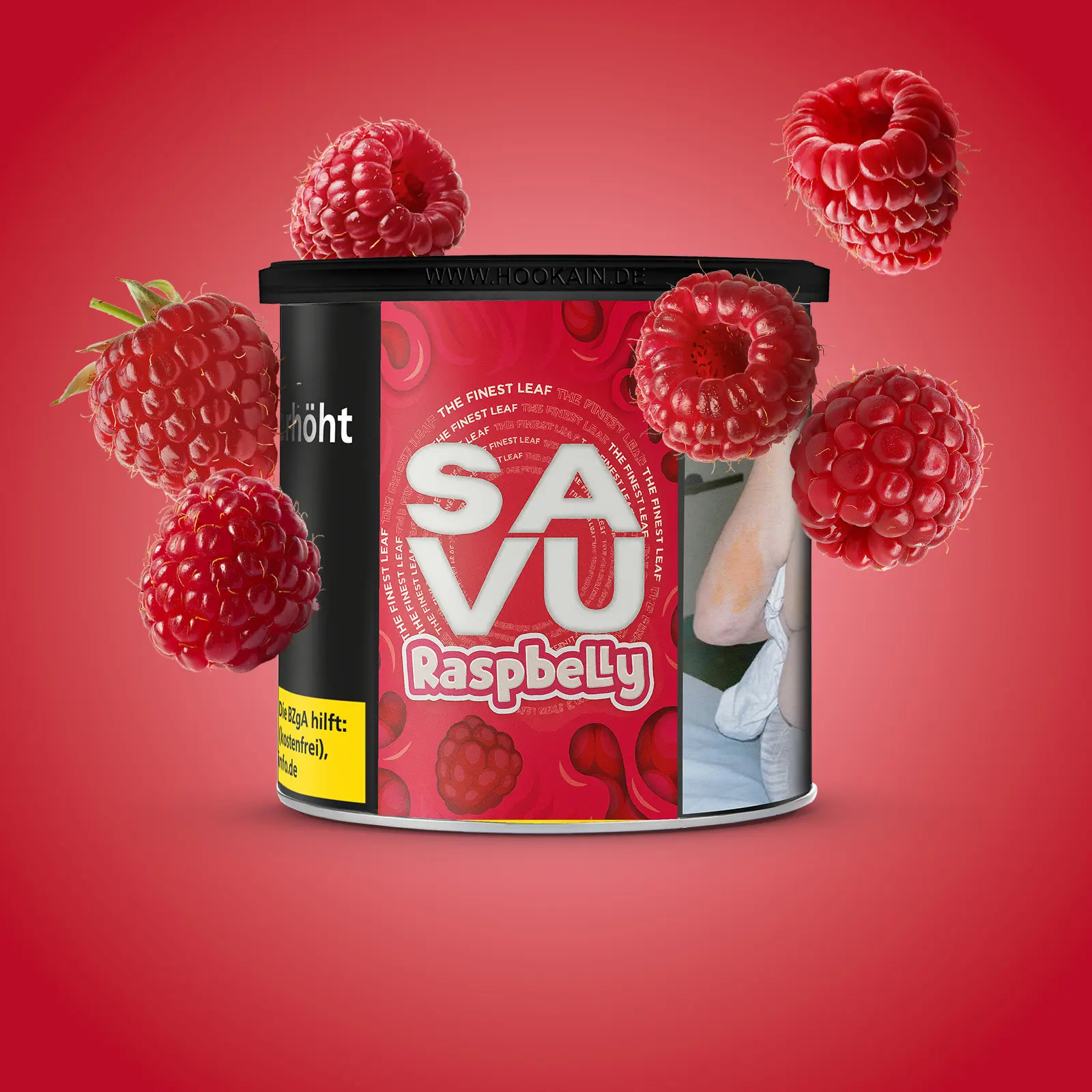 Savu Raspbelly 200 g Shisha Tabak – intensiver Geschmack 1
