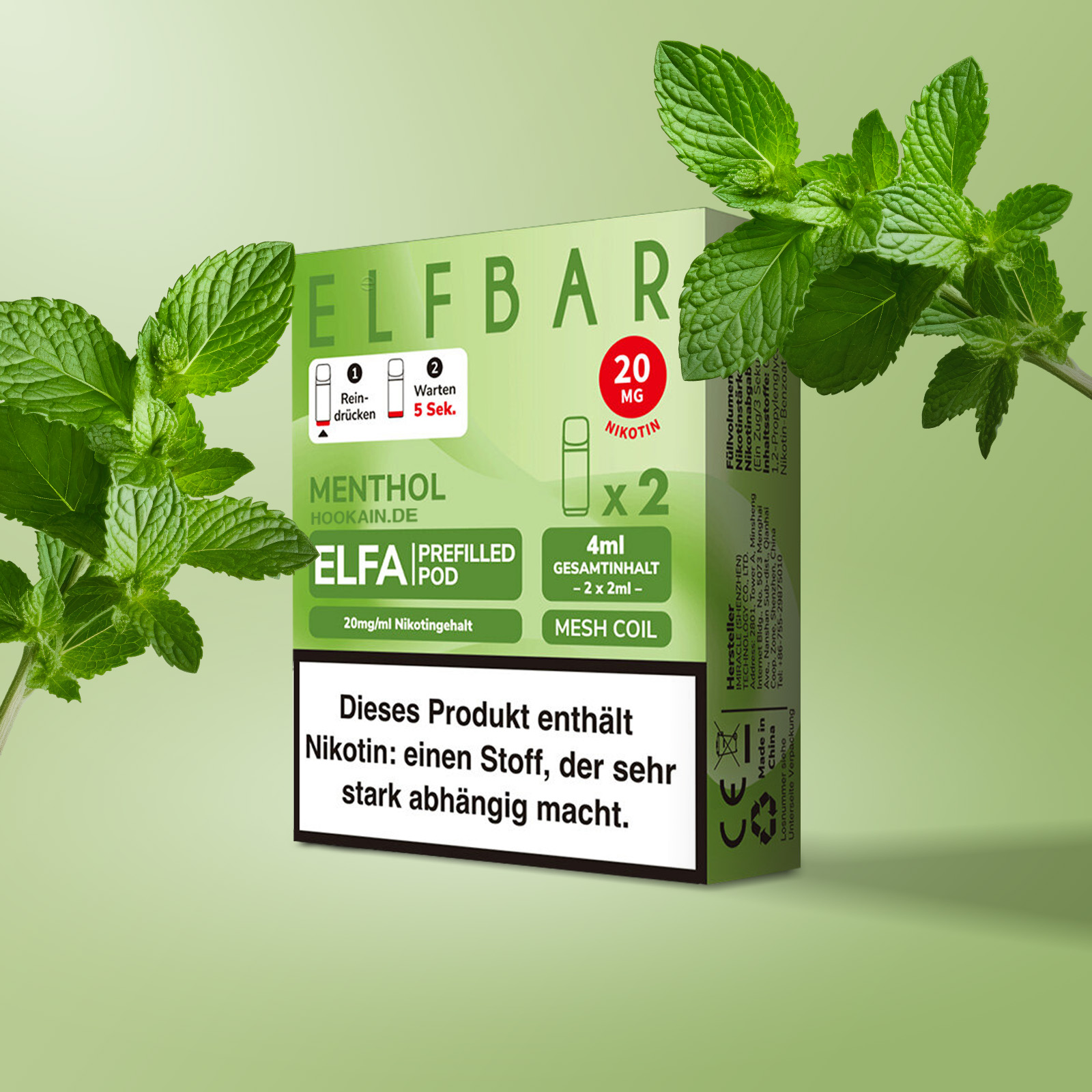 Elf Bar - ELFA - Prefilled Pod - Menthol 1