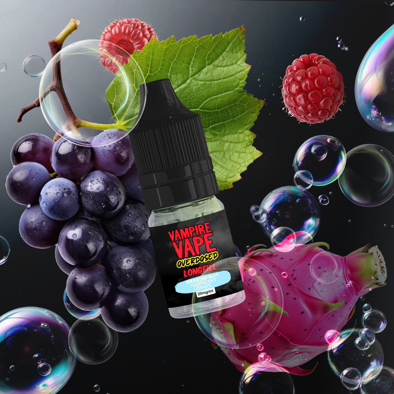Vampire Vape Dragonfruit Raspberry Grape 10 ml 20 mg – sanft & intensiv 1