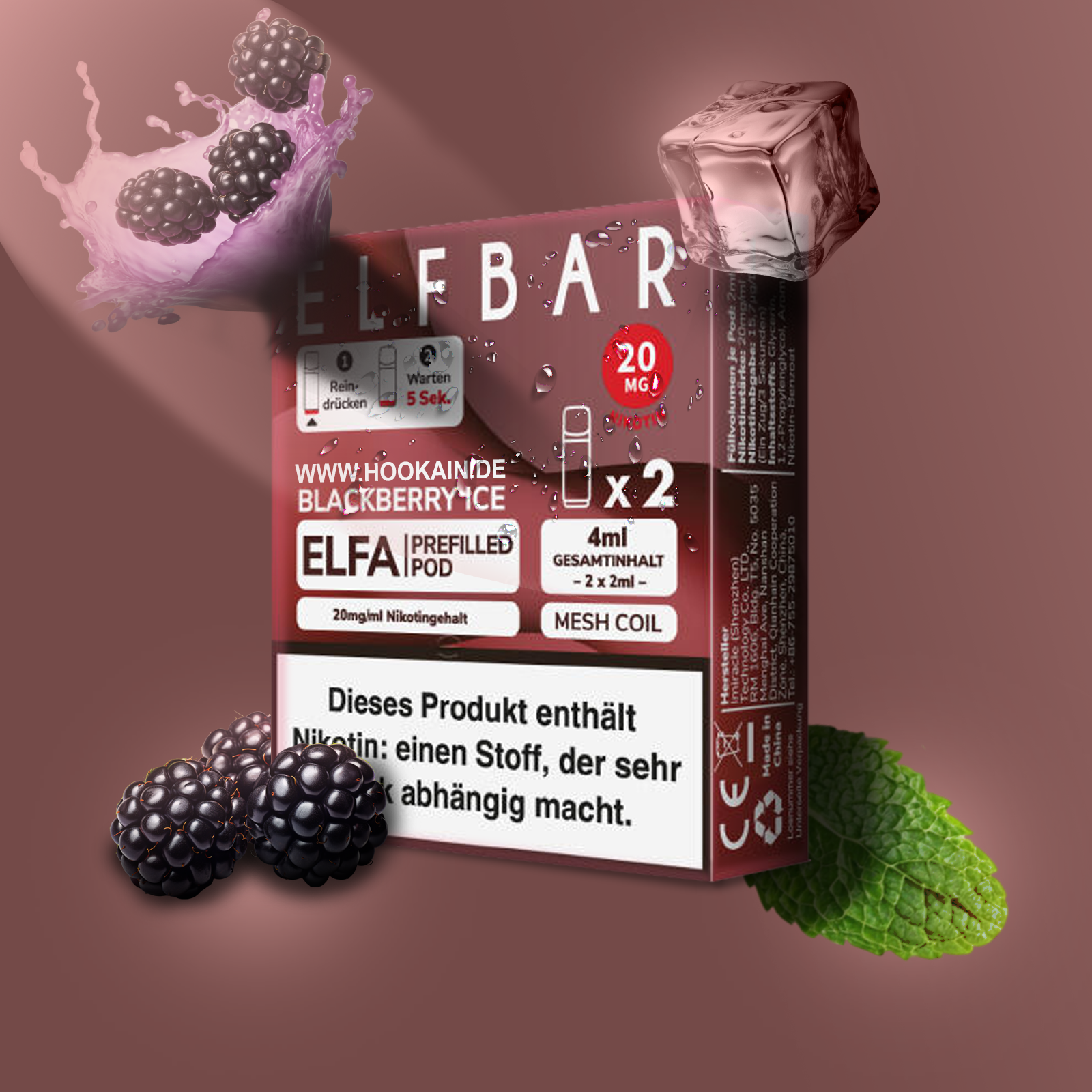Elf Bar Elfa Prefilled Pod - Blackberry Ice - Order Now Elf Bar Elfa Prefilled Pod - Blackberry Ice - Order Now