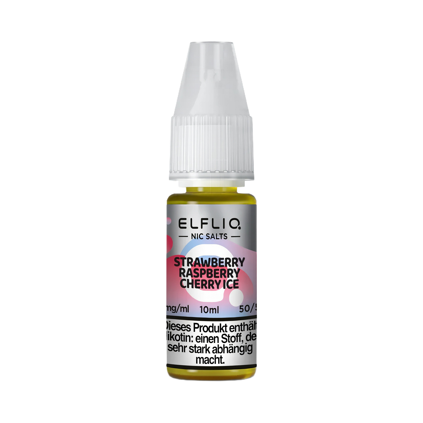 Elf Bar - ElfliQ - E-Liquid - Nicotine Salt - Strawberry Raspberry Cherry Ice - 10 mg