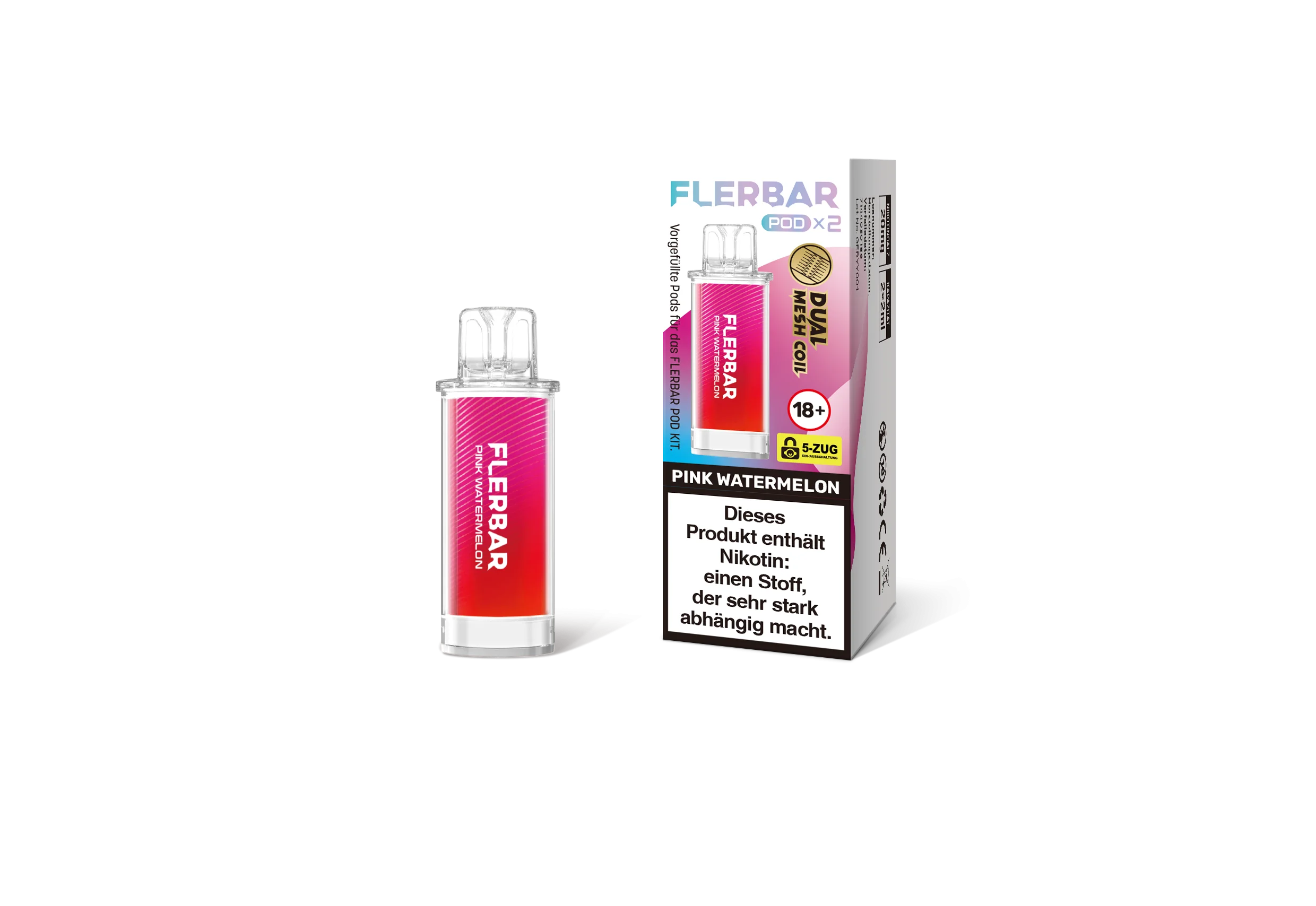 Flerbar Prefilled Pod Pink Watermelon 20 mg | Günstig online 2