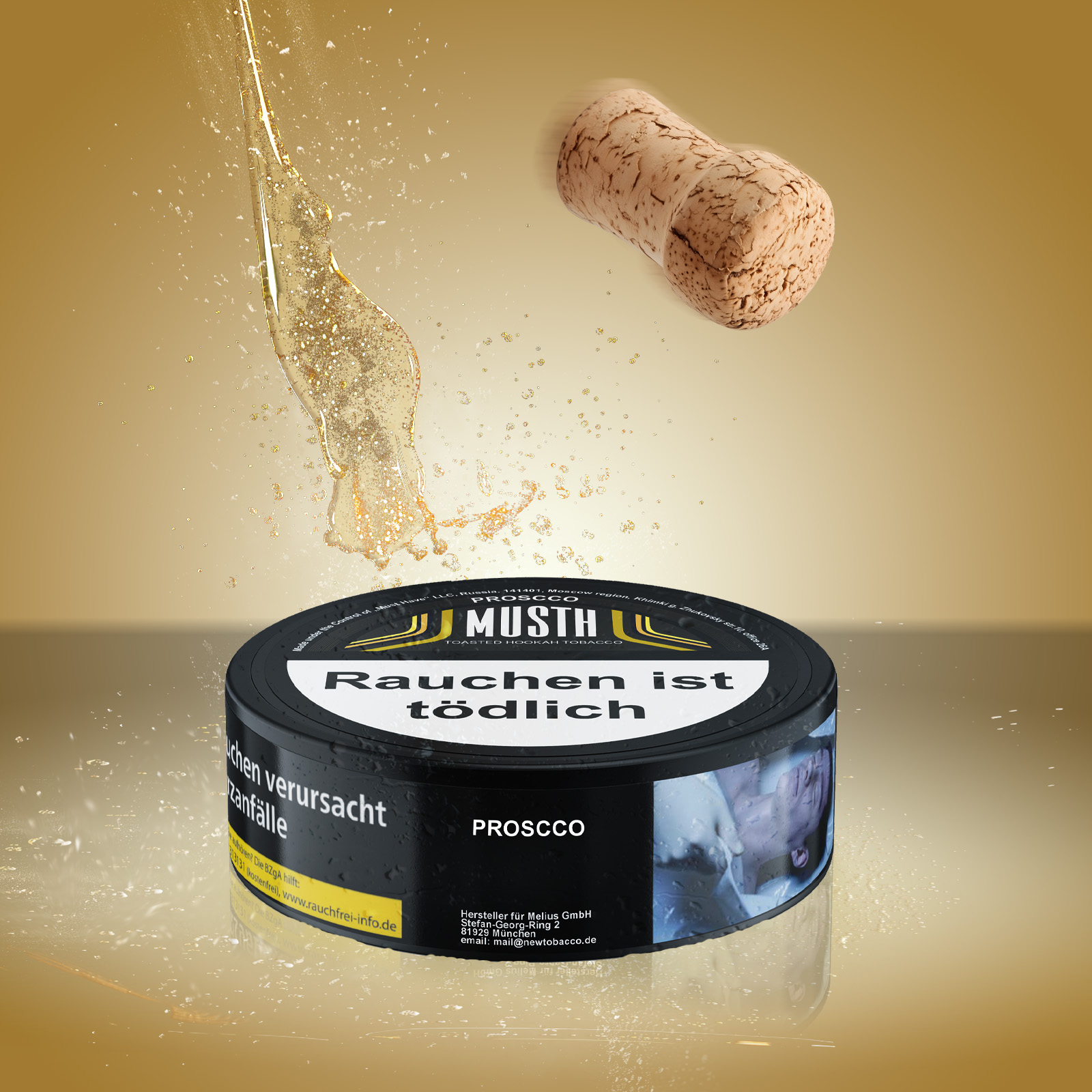 PROSCCO Shishatabak – Must H Darkblend mit spritzigem Prosecco-Aroma 1