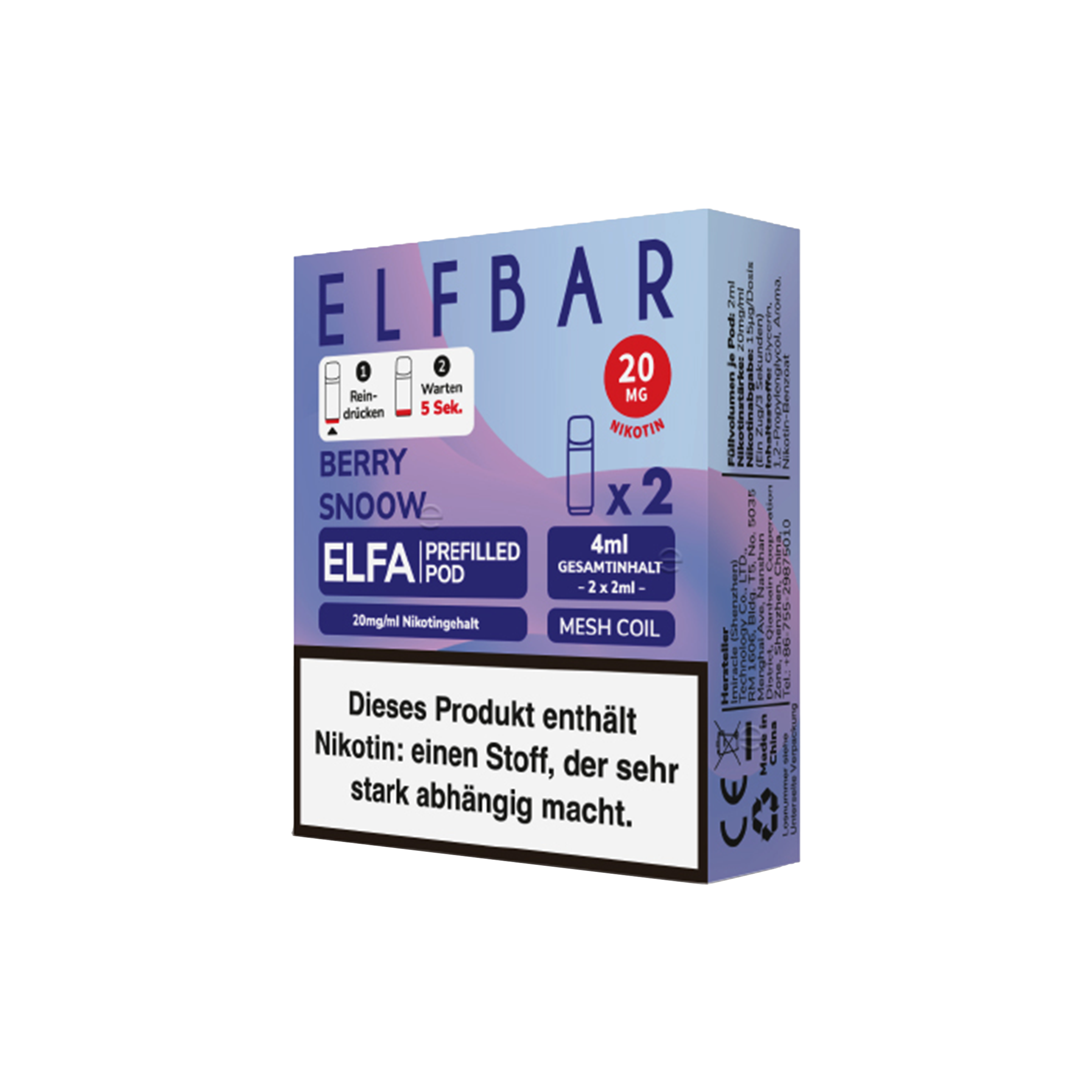 Elf Bar ELFA CP Prefilled Pod Berry Jam | Neue Liquid Sorten1