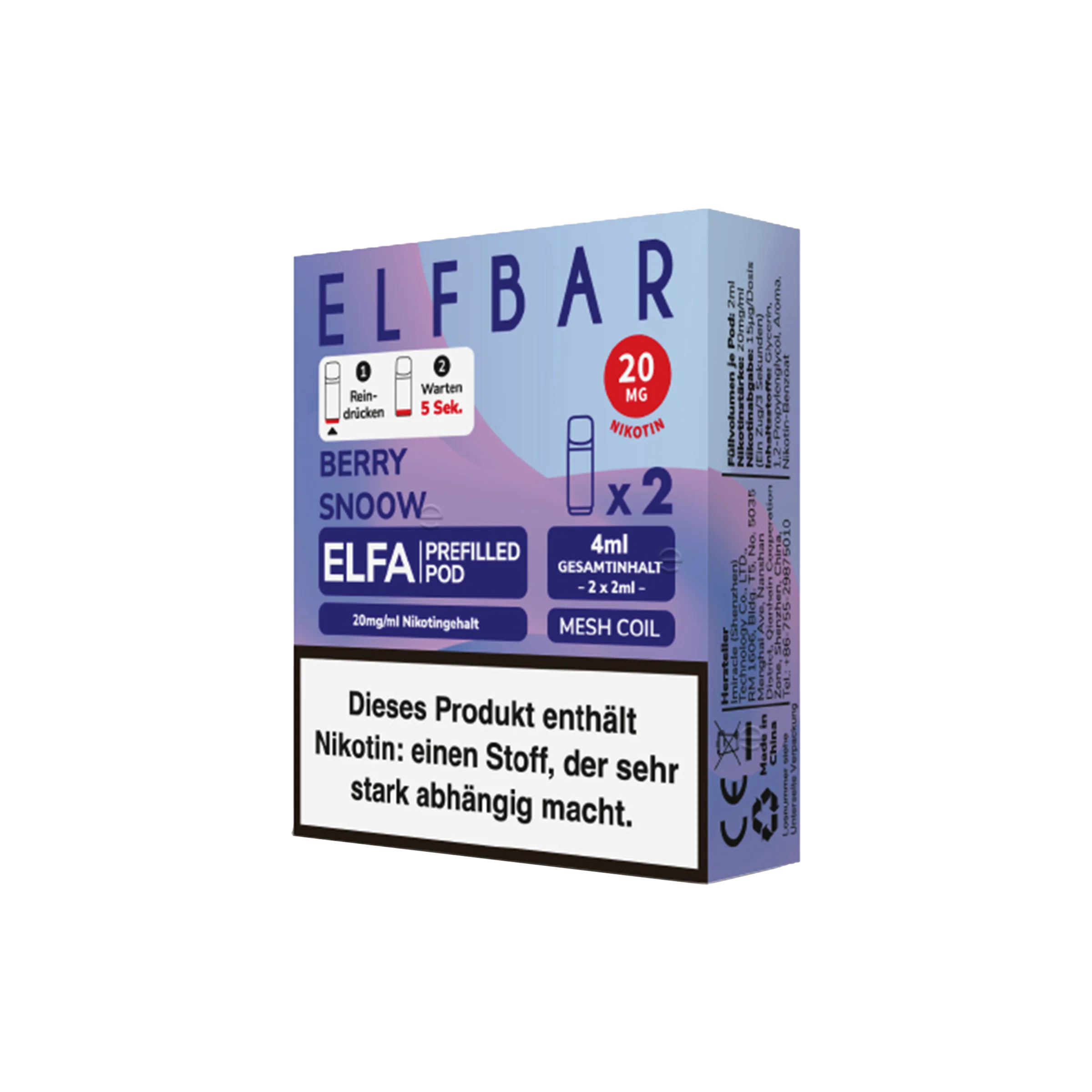 Elf Bar ELFA CP Prefilled Pod Berry Jam | Neue Liquid Sorten1