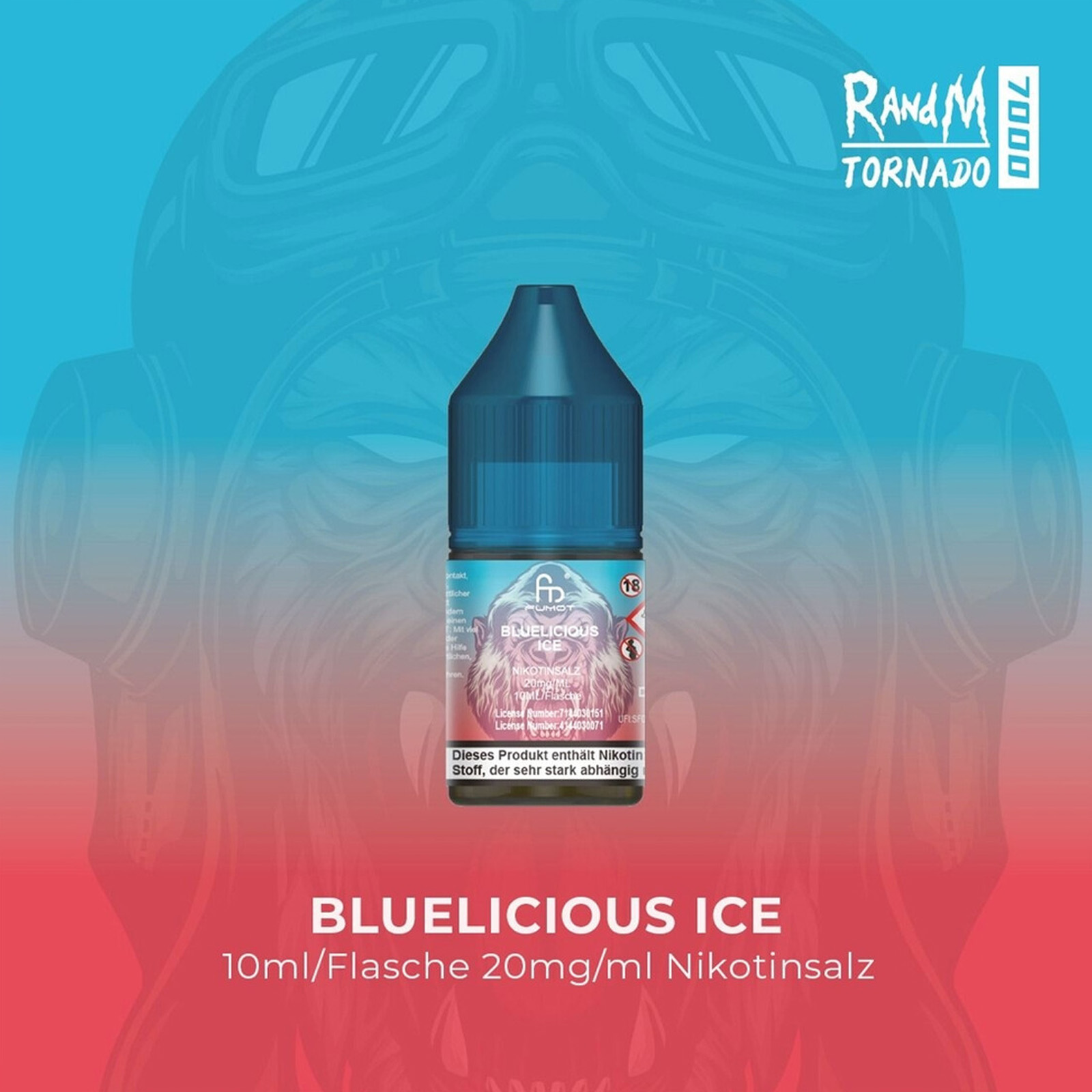 RandM Tornado 7000 | Bluelicious Ice E-Liquid Nikotinsalz 20 mg 2