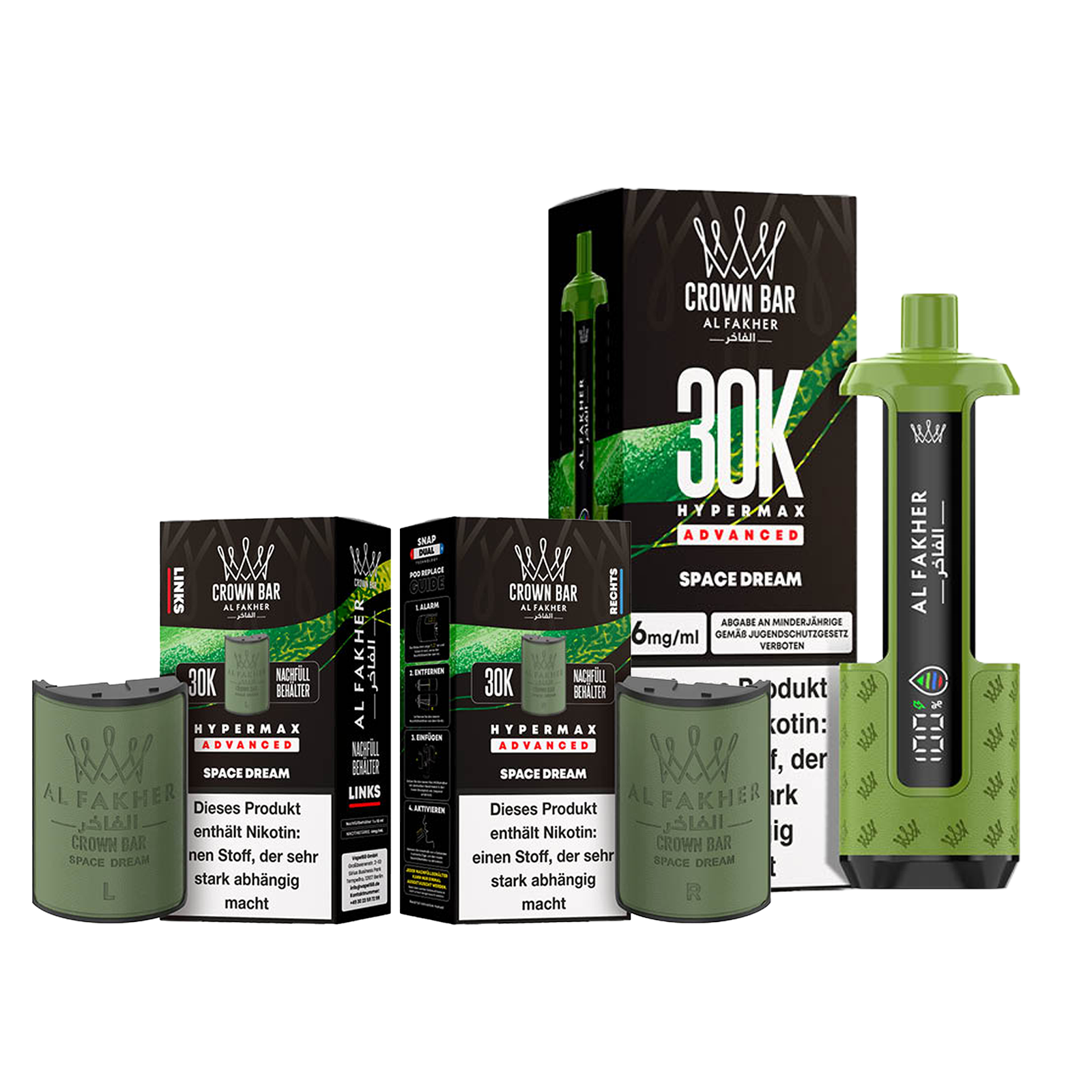 Al Fakher - Crown Bar - Hypermax - Advanced - 30K - Space Dream 1