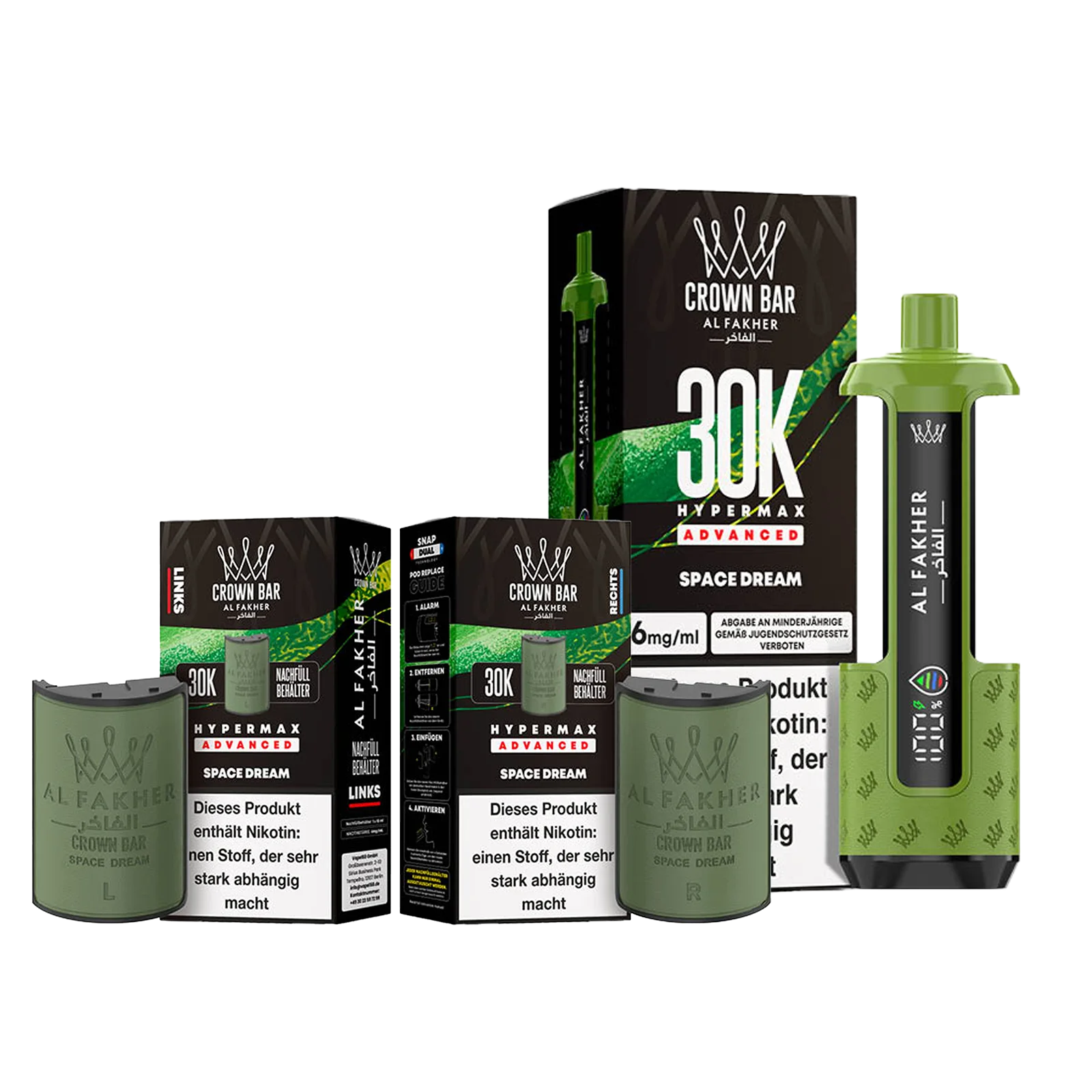 Al Fakher - Crown Bar - Hypermax - Advanced - 30K - Space Dream 1