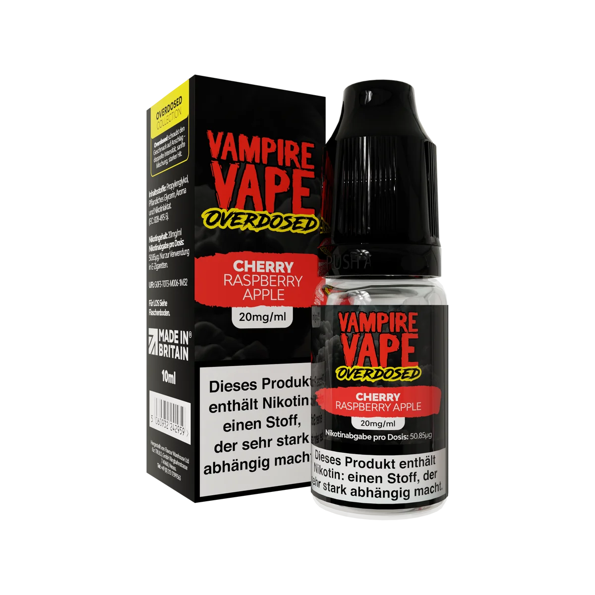 Vampire Vape Overdosed Cherry Raspberry Apple 10 ml Liquids &ndash; fruchtig 2