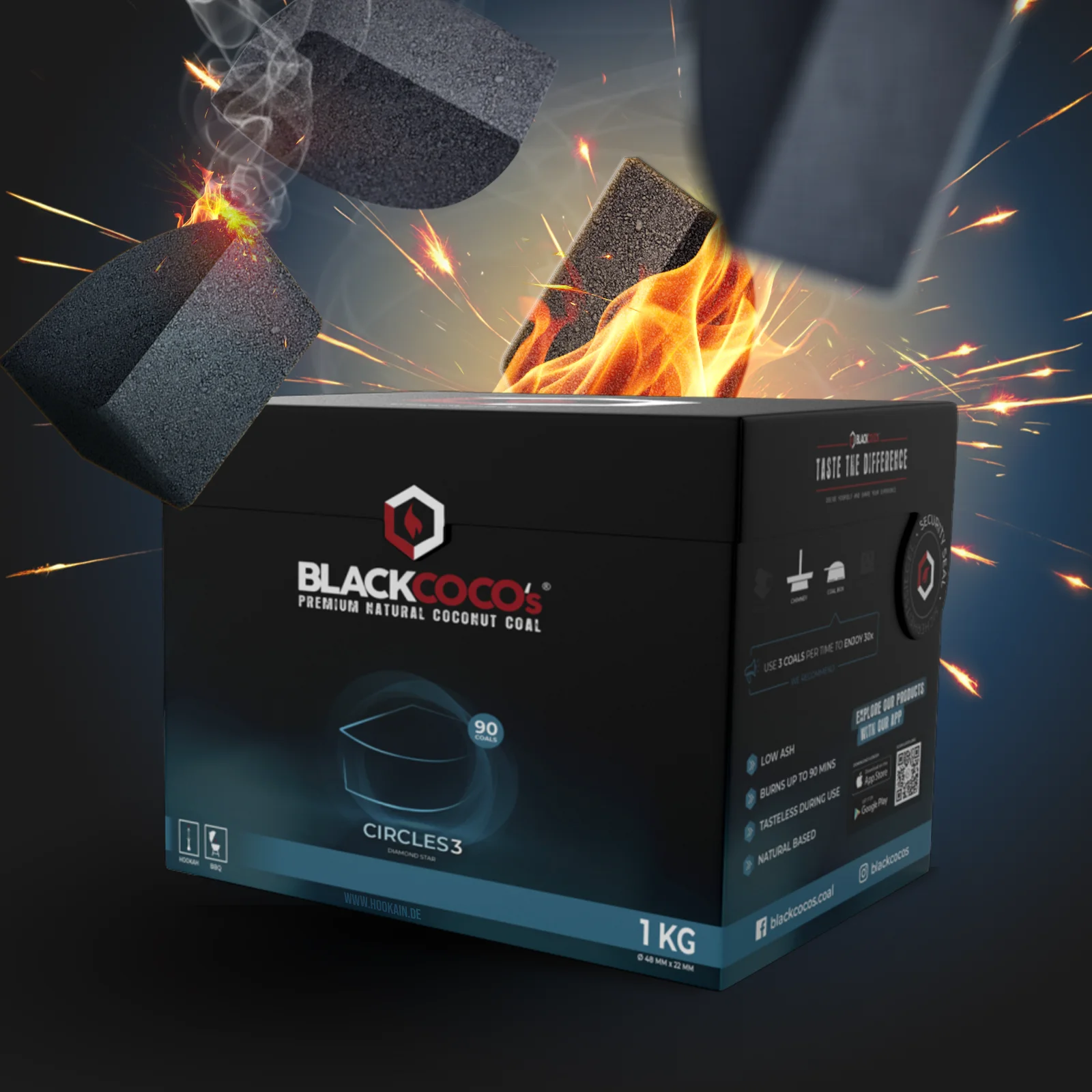 Blackcoco's Naturkohle Circle 3 1 kg | Premium Shisha-Kohle kaufen -1 Blackcoco's Naturkohle Circle 3 1 kg | Premium Shisha-Kohle kaufen -1