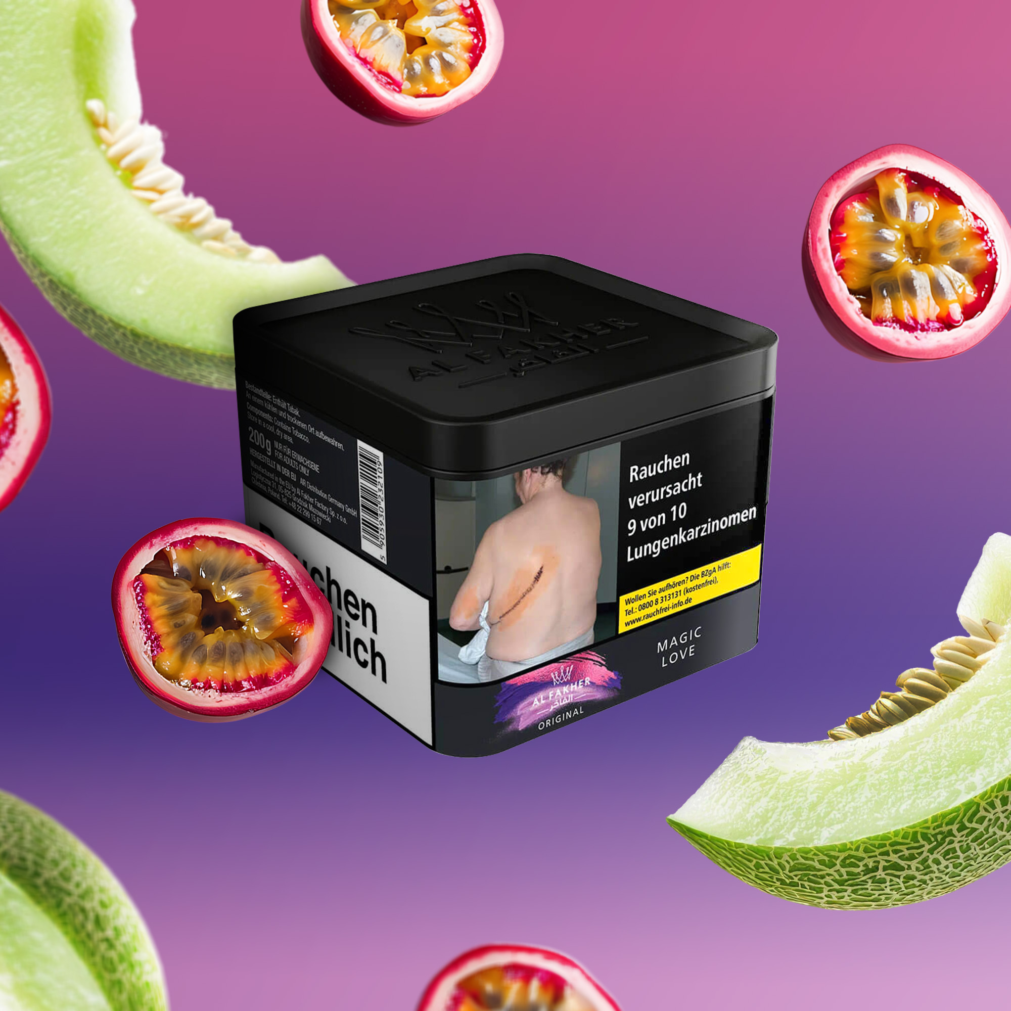 magic love al fakher geschmack AL Fakher 200 g Shisha Tabak Sorte Magic Love (Honigmelone, Maracuja)  bestellen