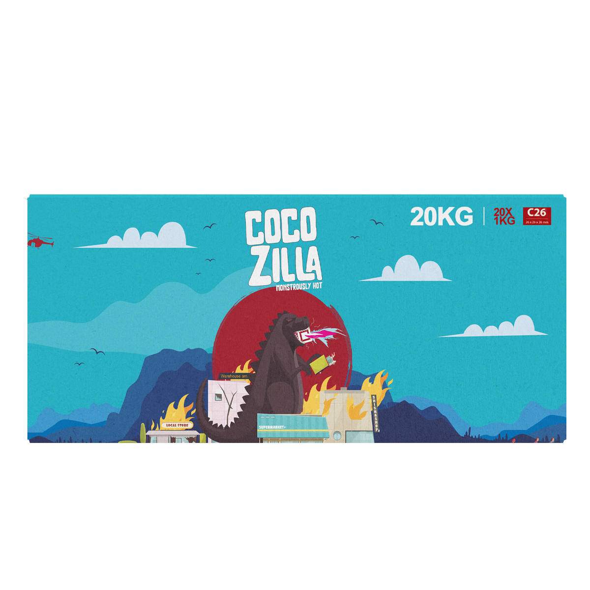Cocozilla C26 Naturkohle 20 Kg | Shisha Kohle g&uuml;nstig online 2