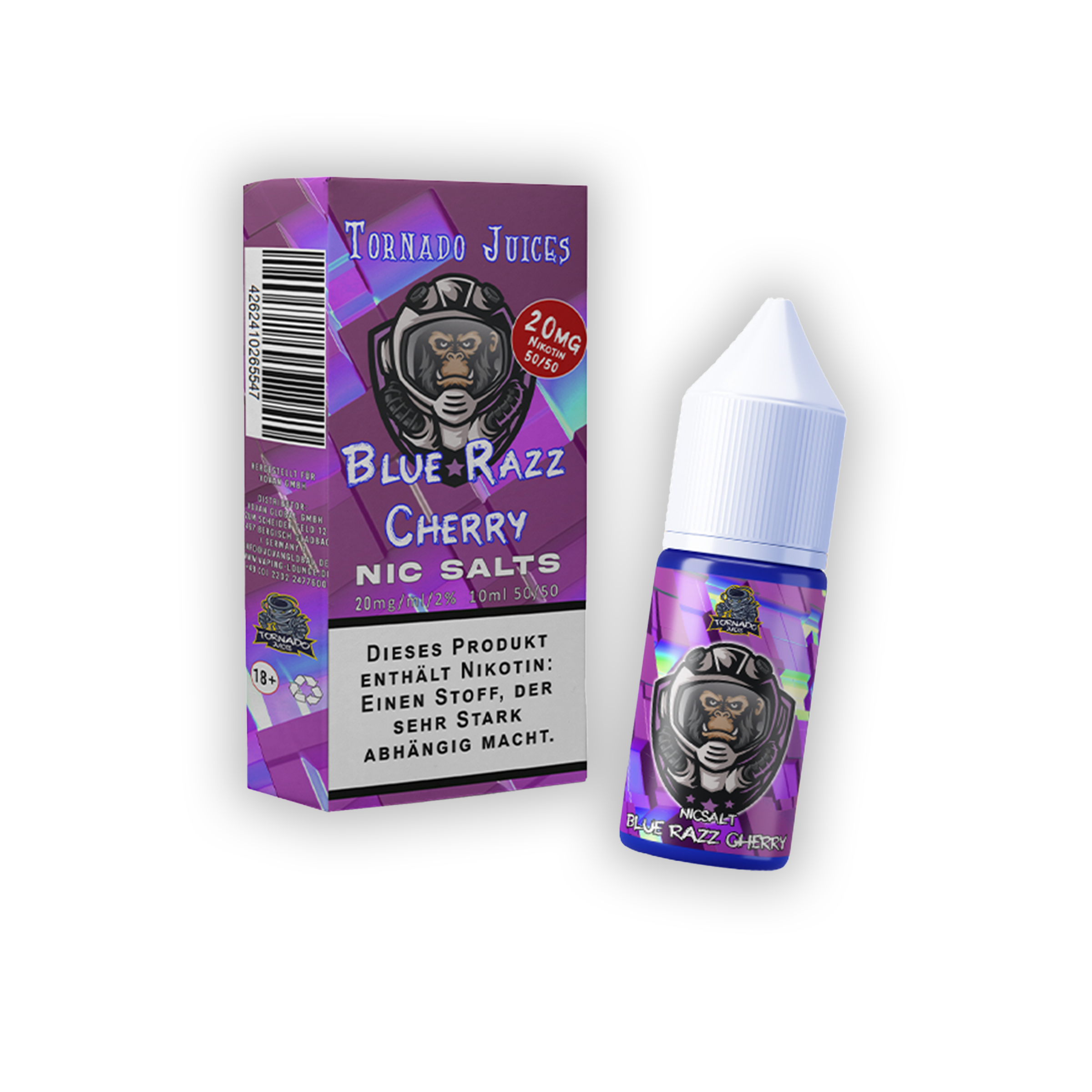 Tornado Juices Blue Razz Cherry Vape E-Liquid mit Nikotinsalz 2