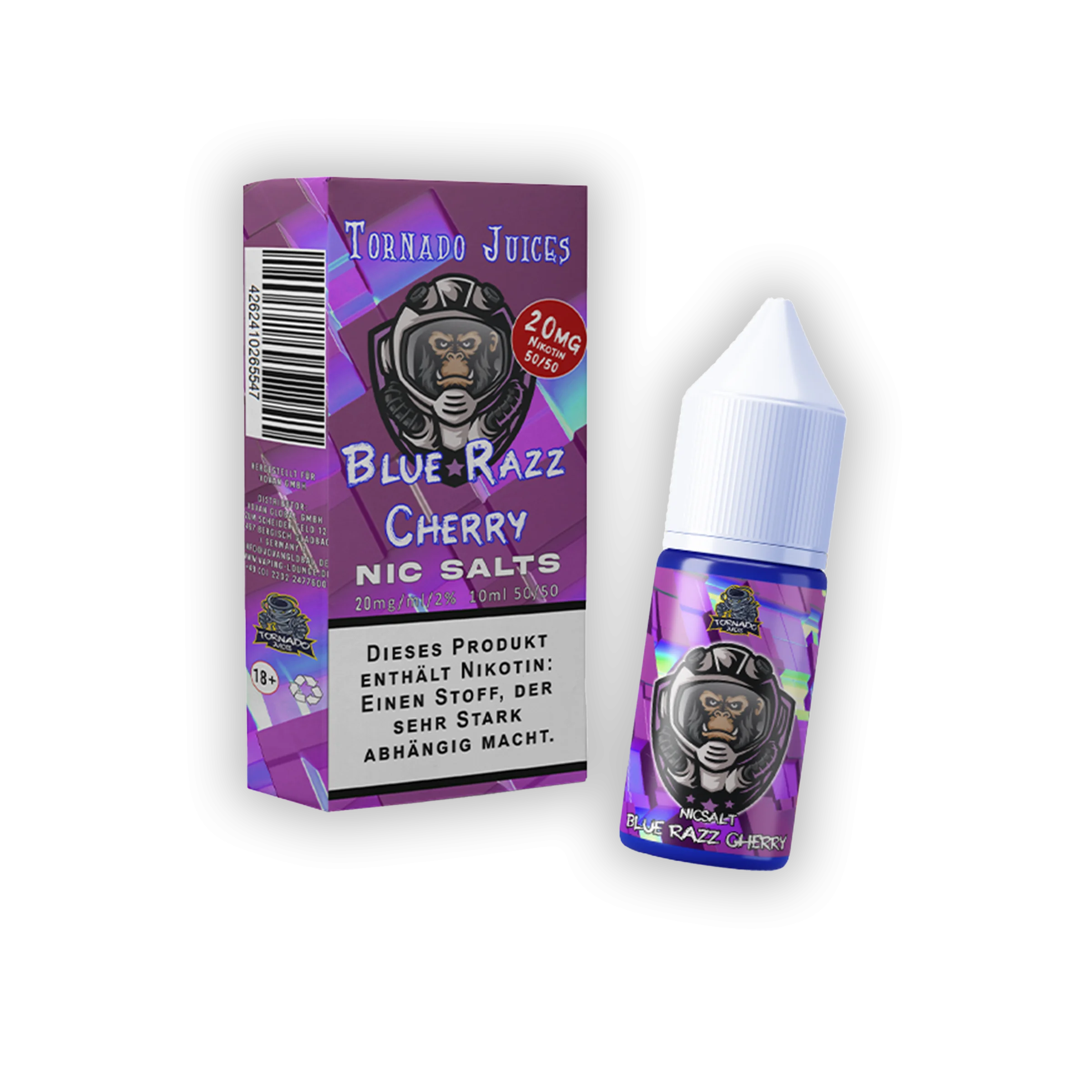 Tornado Juices Blue Razz Cherry Vape E-Liquid mit Nikotinsalz 2