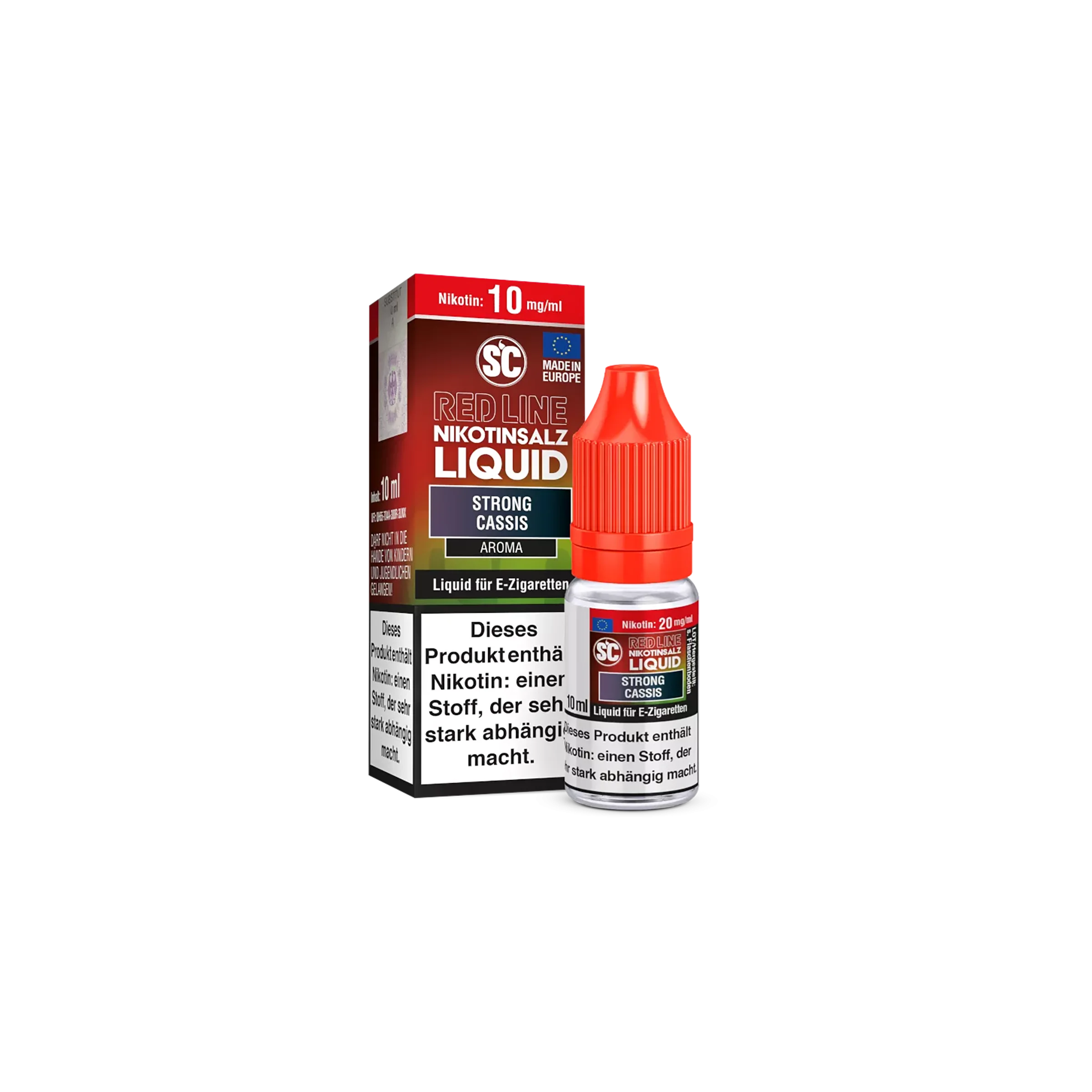 SC - E-Liquid - NicSalt - Red Line - Strong Cassis - 10 ml - 10 mg