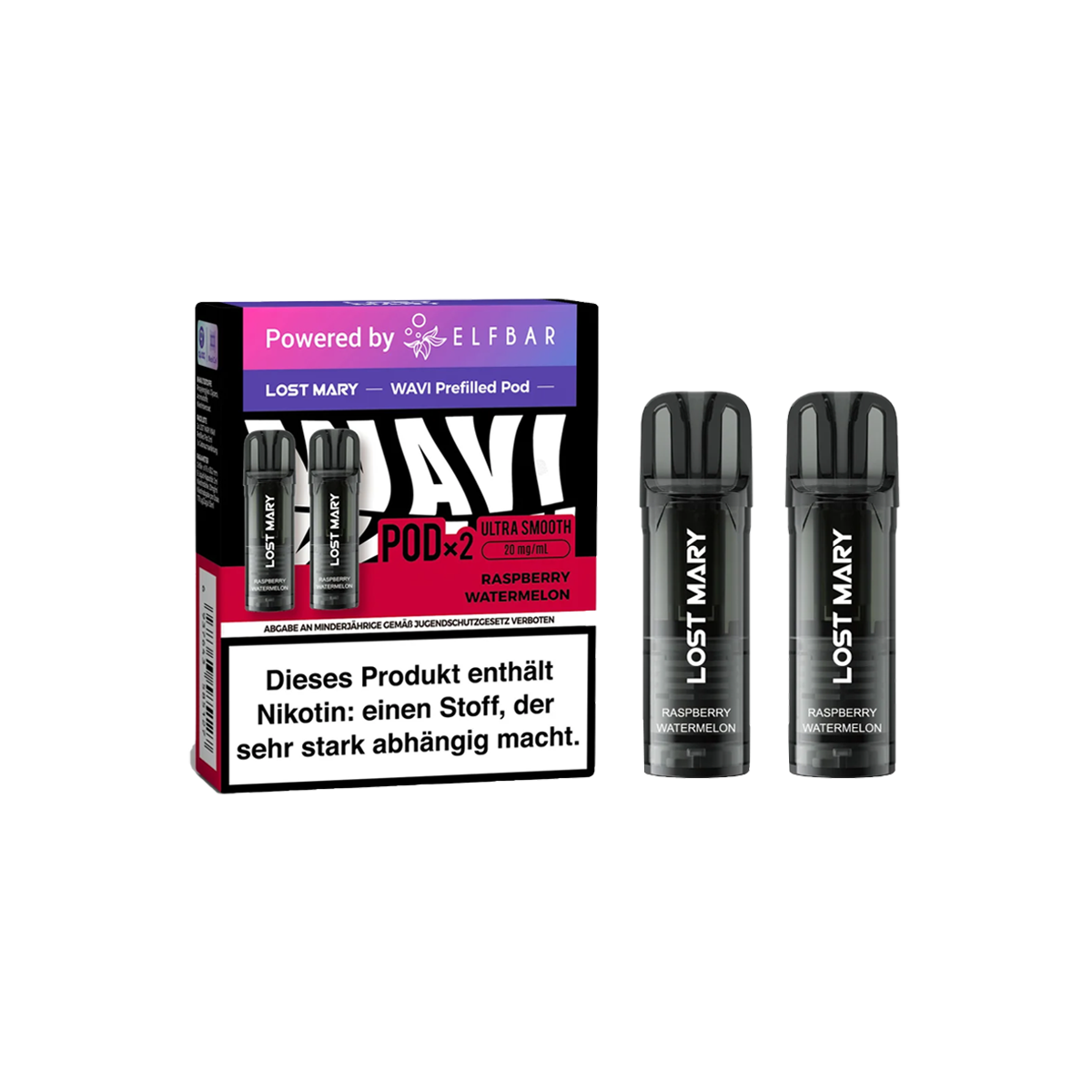 Lost Mary - Prefilled Pods - Wavi - Raspberry Watermelon - 20 mg - 2 ml - 2 Stk.1