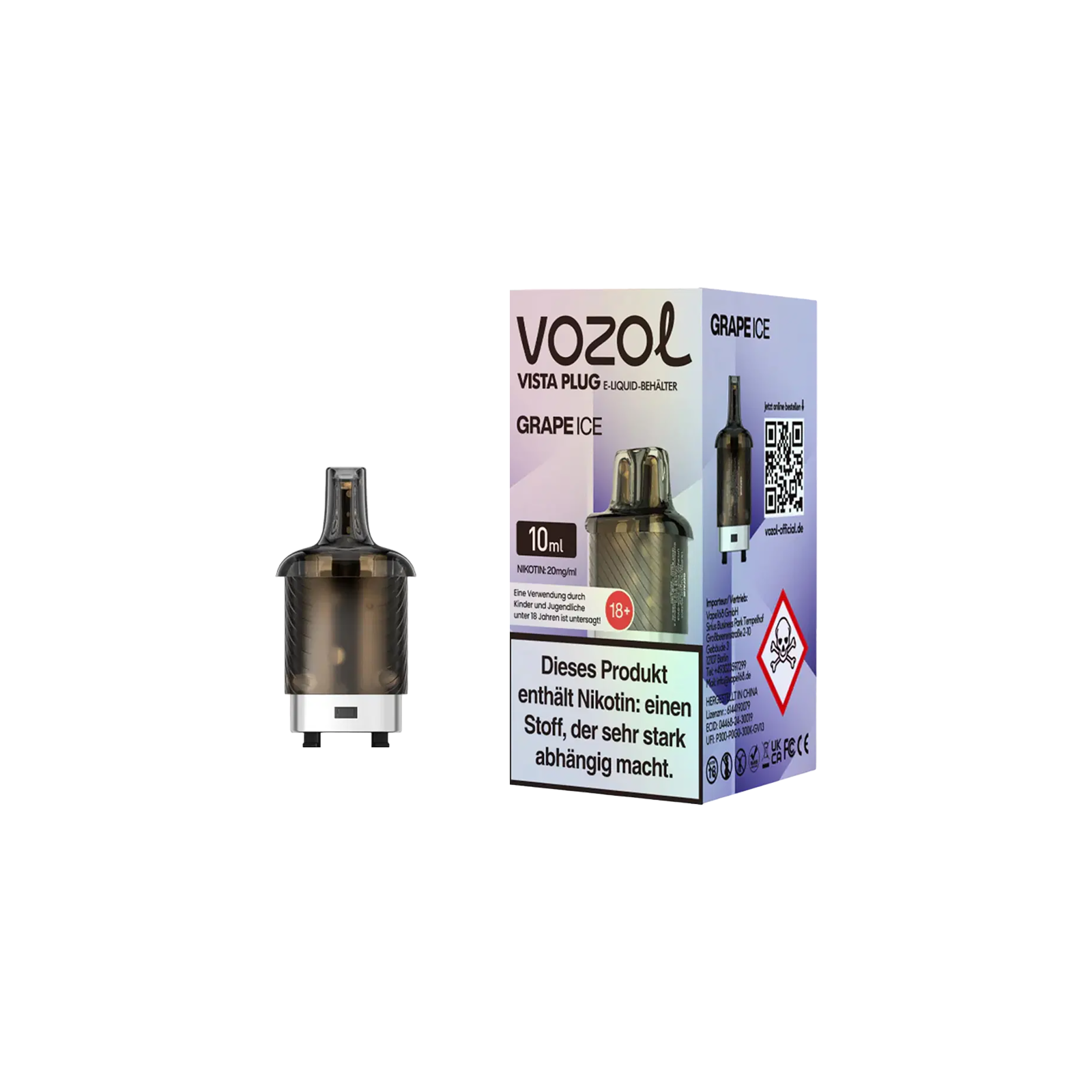 Vozol Vista Plug Pod Grape Ice 10 ml – 15000 Züge - 1