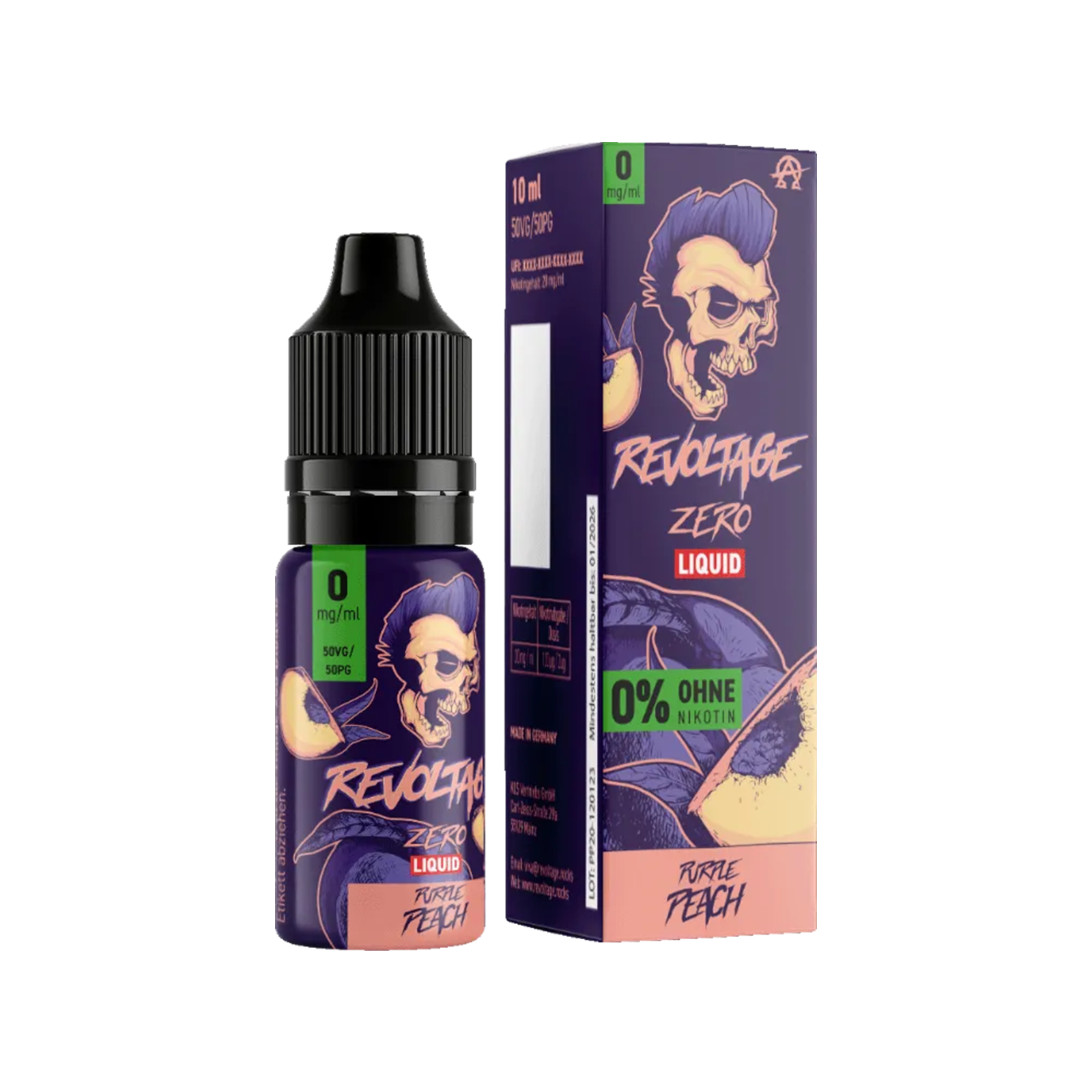 Revoltage - E-Liquid - Nikotinsalz - Purple Peach - 10 ml - 0 mg 2