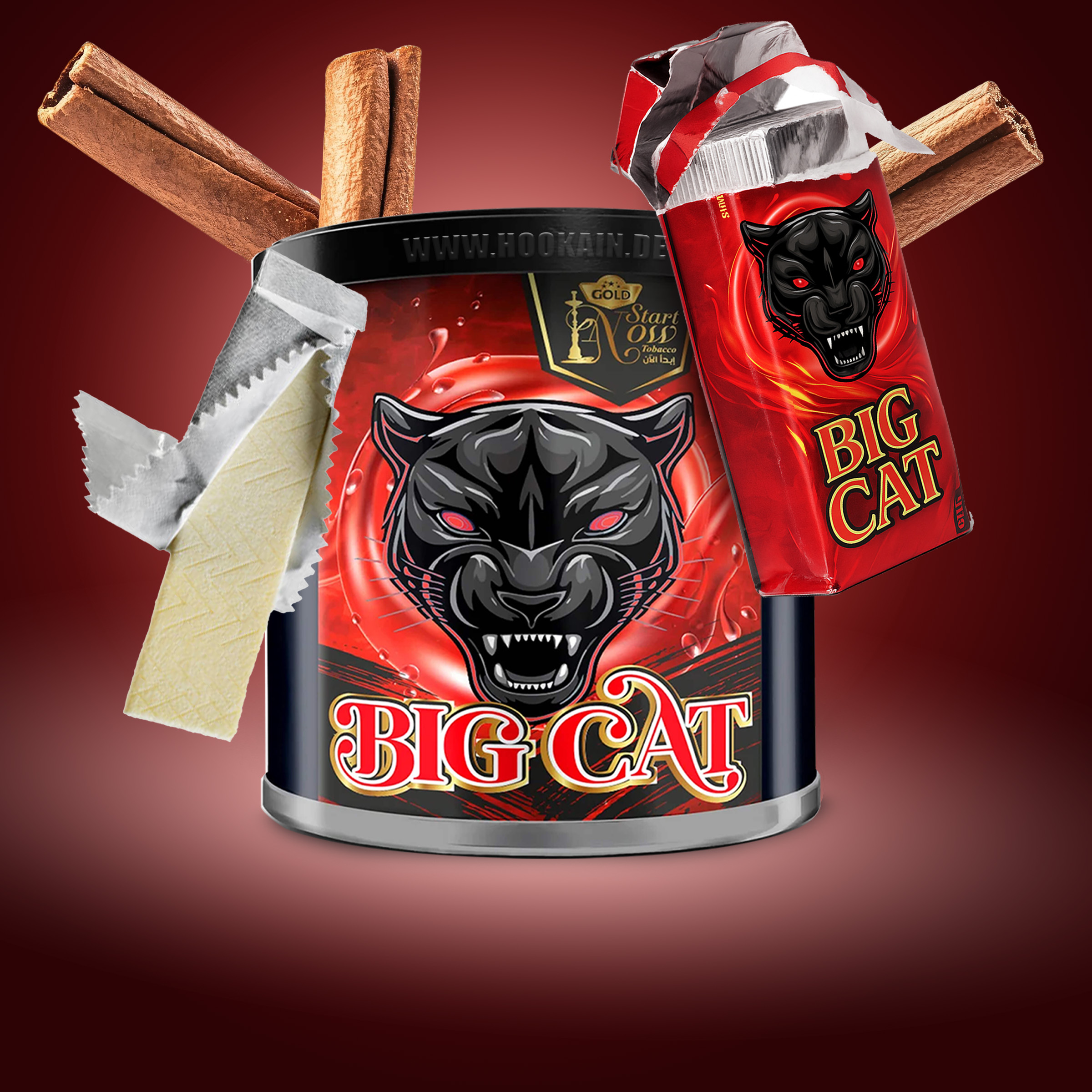 Start Now Big Cat Shishatabak  200g – Kaugummi & Zimt Tabak 2
